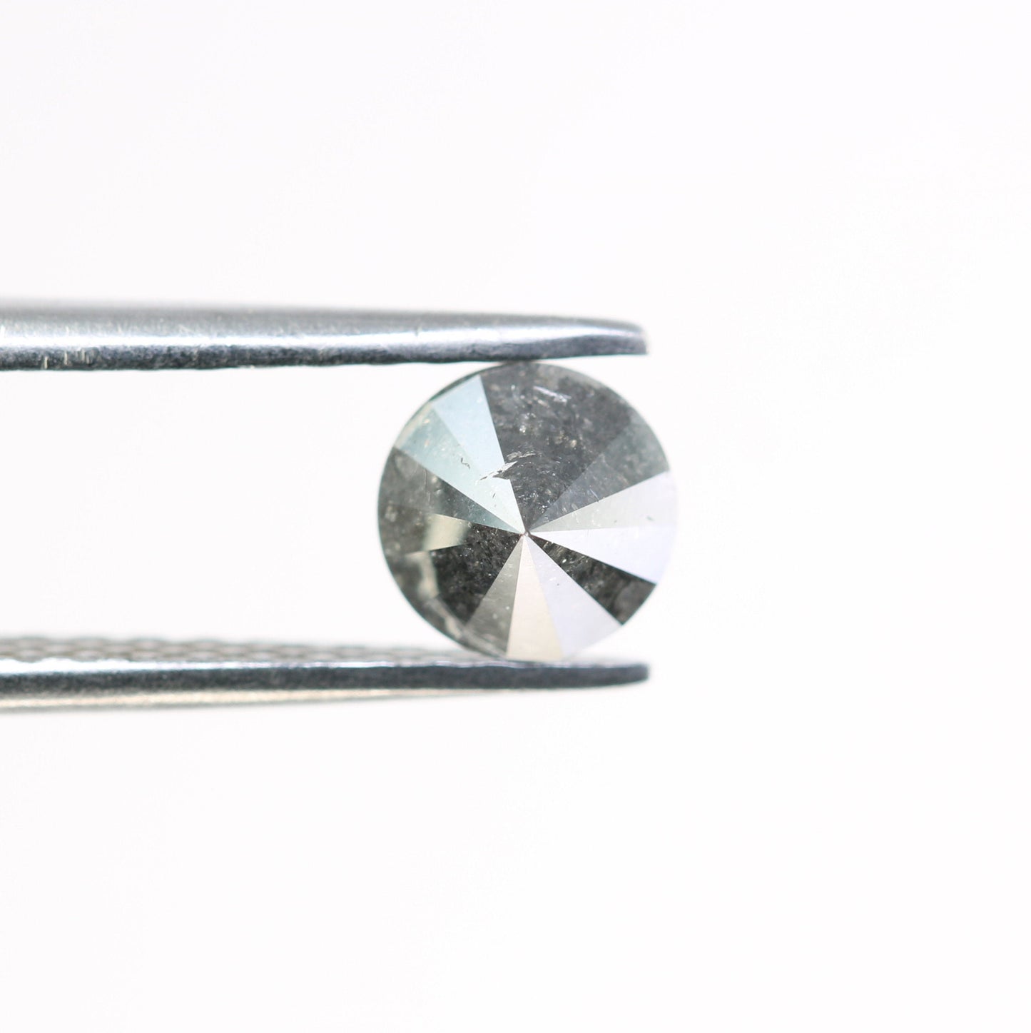 0.79 Carat 5.5mm Salt and Pepper Round Diamond RingFor Gold Ring Diamonds