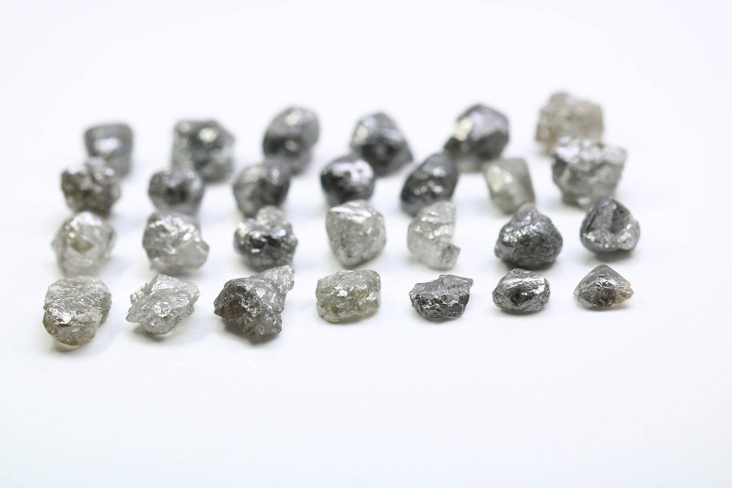 3 CT Raw Salt and Pepper Diamonds | Natural Rough Gemstones for Rings | Unisex Diamond Jewelry | Unique Gifts for Her and Him