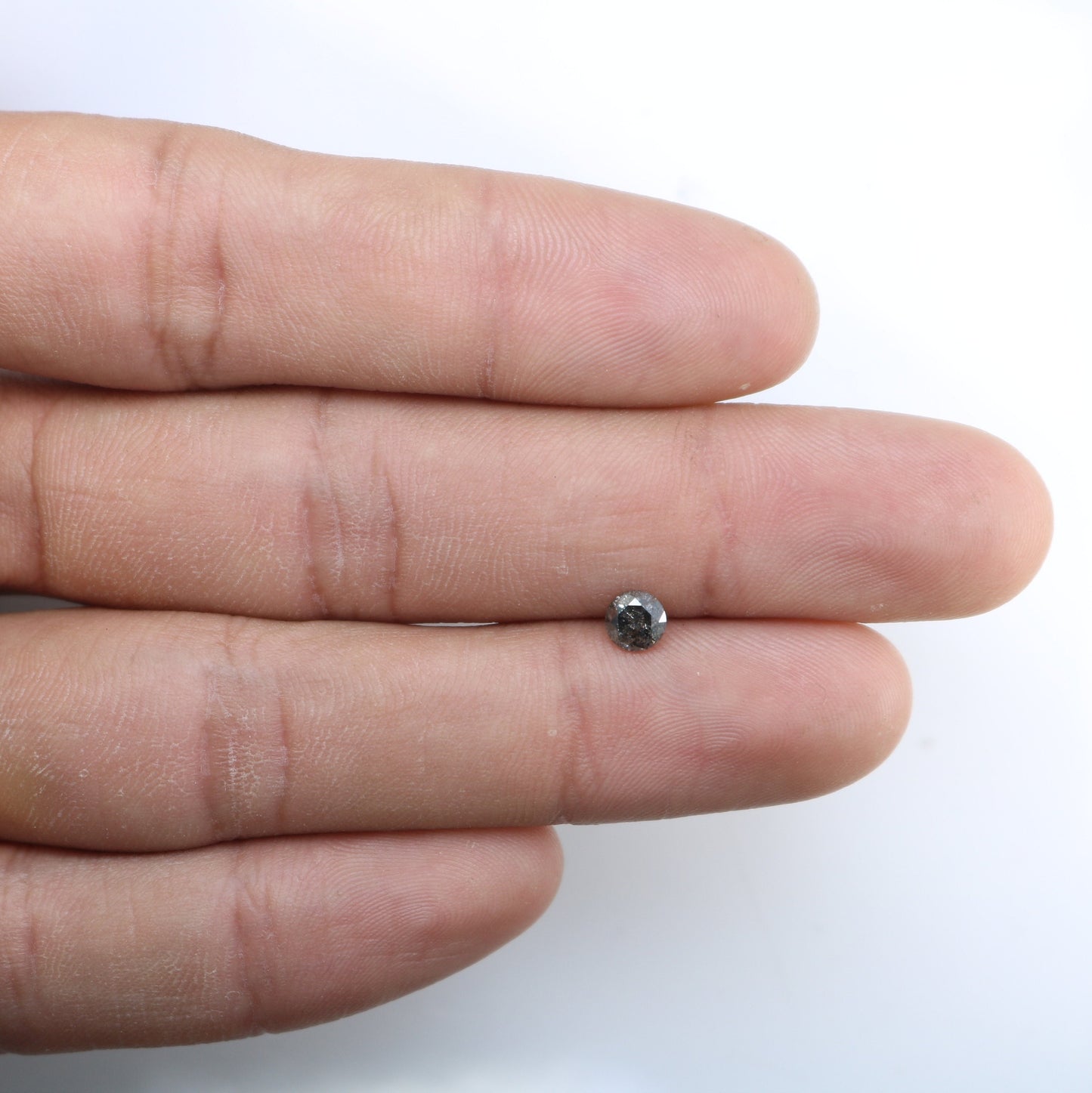 0.52 CT Salt and Pepper Round Diamond for RingFor Gold Ring Diamonds