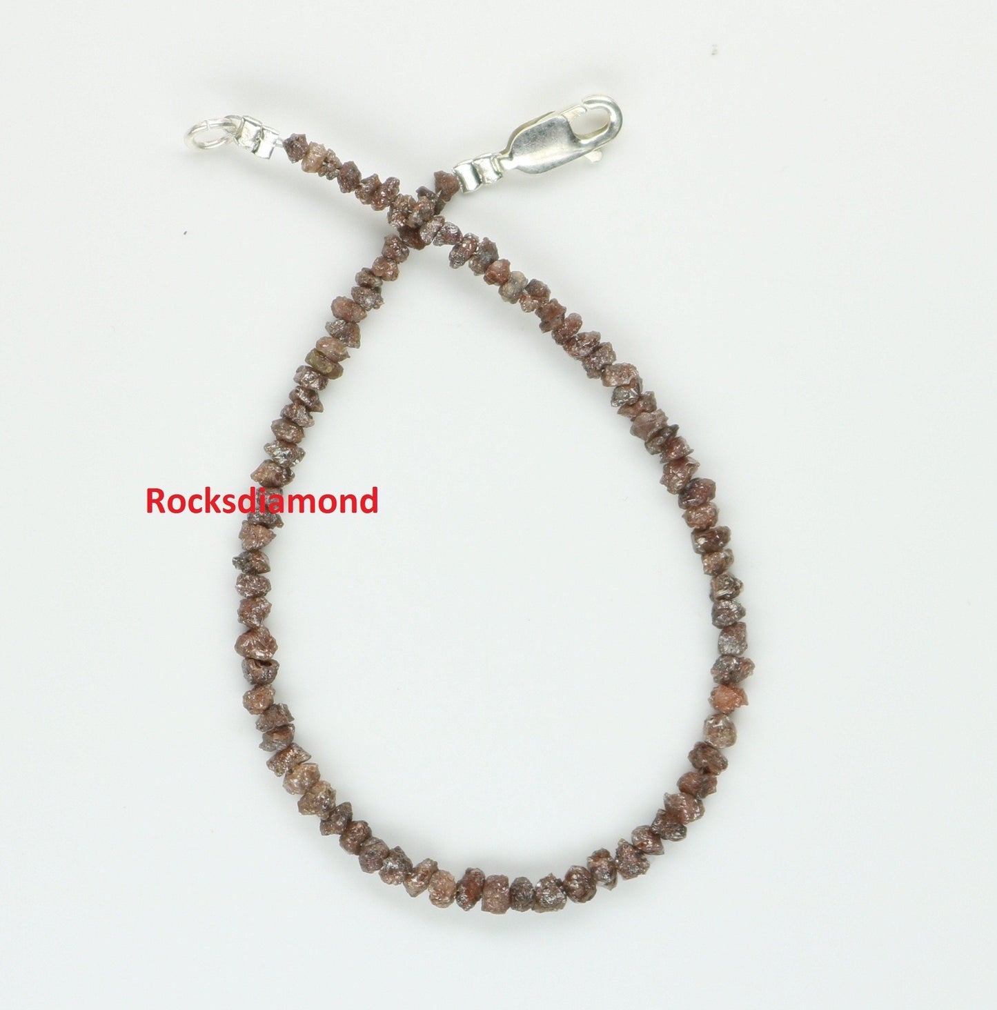 Natural Raw Rough Diamond Beads | One-of-a-Kind Art Deco Retro Necklace | Unique Vintage Crystal Jewelry & Handmade Craft Supplies for Women