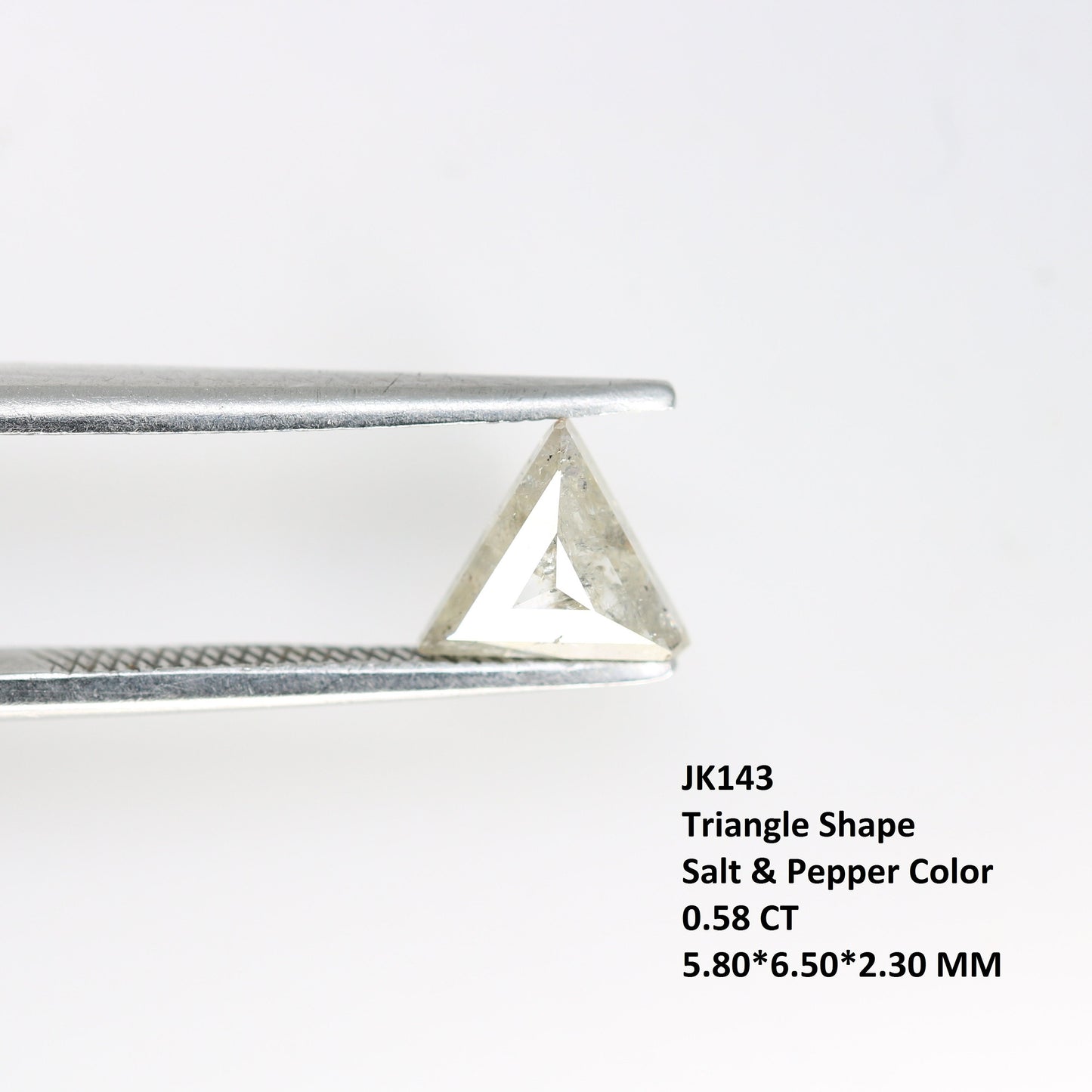 0.58 CTSalt and Pepper Triangle Cut Diamond, Natural Loose White Diamonds, For bracelet & pendant necklace, Victorian jewelry women gift