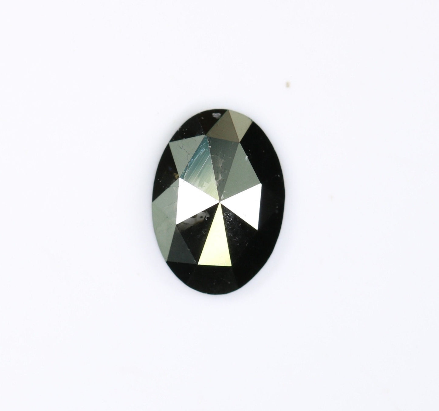 7mm 0.66 CT Natural Loose Black Oval Cut Diamond - Unique Antique Style Gift for Him & Distinctive Diamond Jewelry