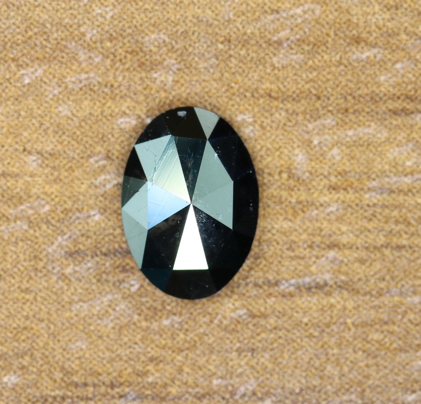 7mm 0.66 CT Natural Loose Black Oval Cut Diamond - Unique Antique Style Gift for Him & Distinctive Diamond Jewelry
