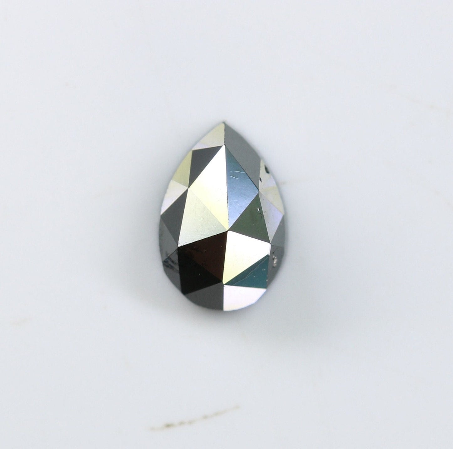 0.62 CT 6 MM Black Pear Shaped Diamond For Engagement RingFor Gold Ring Diamonds