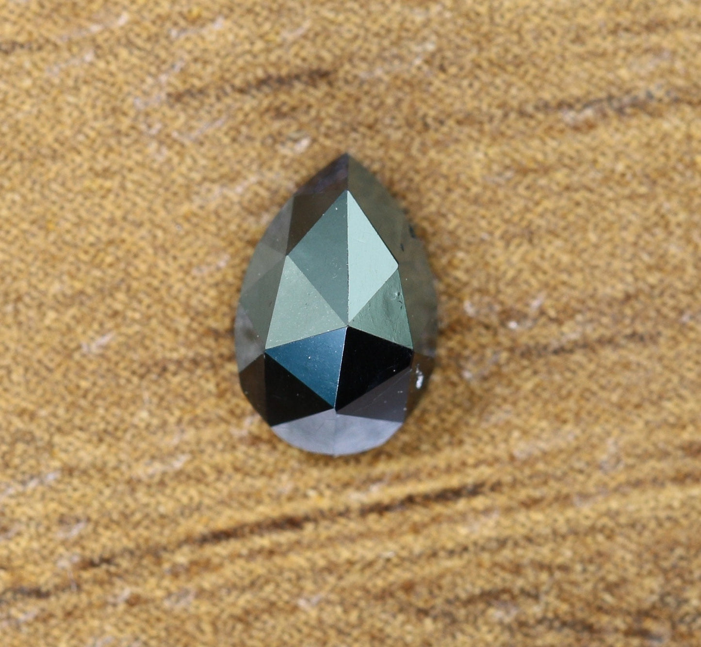 0.62 CT 6 MM Black Pear Shaped Diamond For Engagement RingFor Gold Ring Diamonds