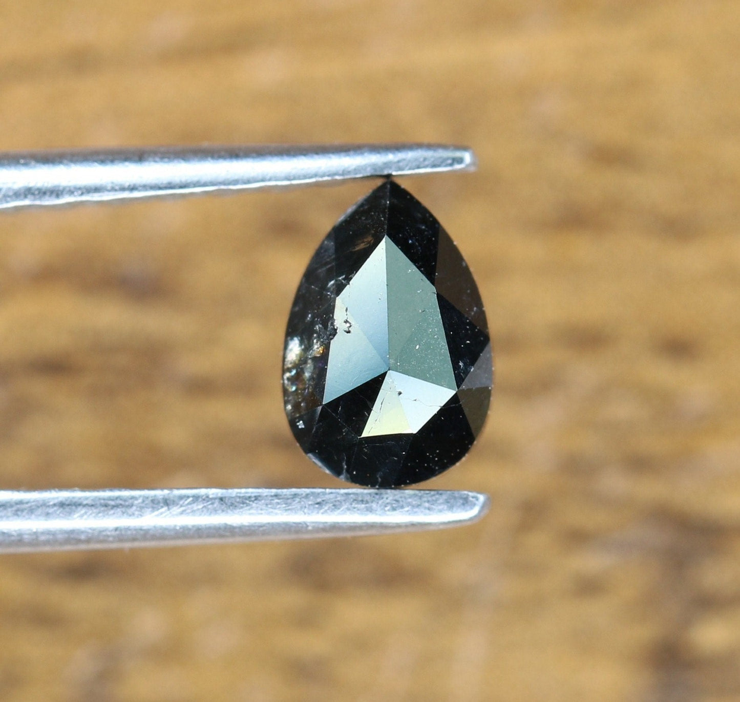 0.48 CT Black Pear Cut 6 MM Real Loose Polished Fancy Diamond For Engagement Ring, GIft for Your Loved OnesFor Gold Ring Diamonds