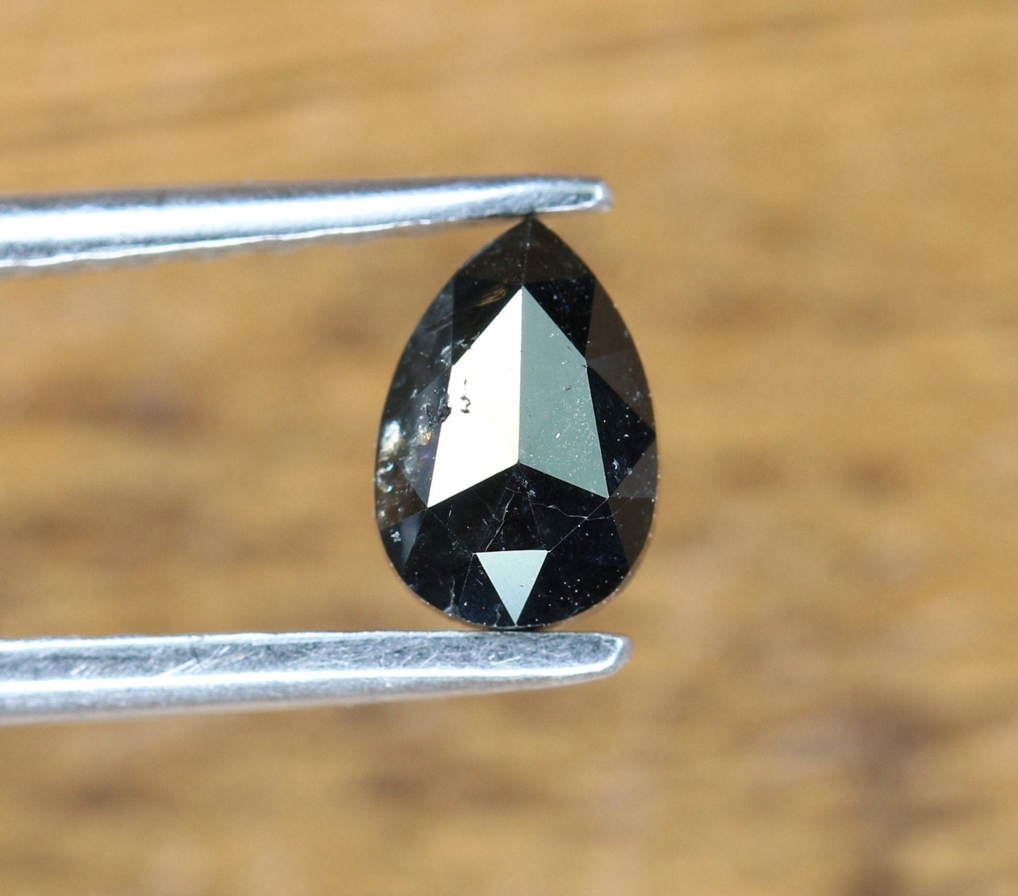 0.48 CT Black Pear Cut 6 MM Real Loose Polished Fancy Diamond For Engagement Ring, GIft for Your Loved OnesFor Gold Ring Diamonds