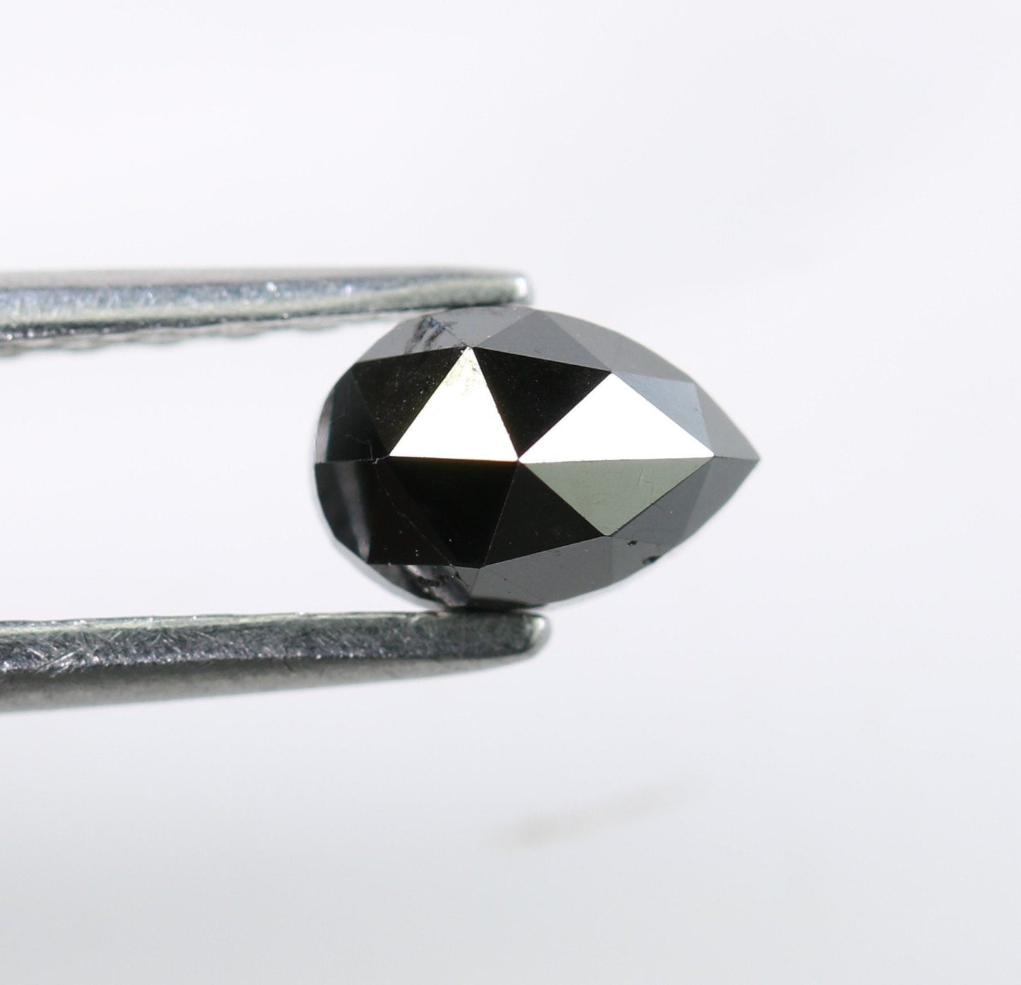 0.62 CT 6 MM Black Pear Shaped Diamond For Engagement RingFor Gold Ring Diamonds