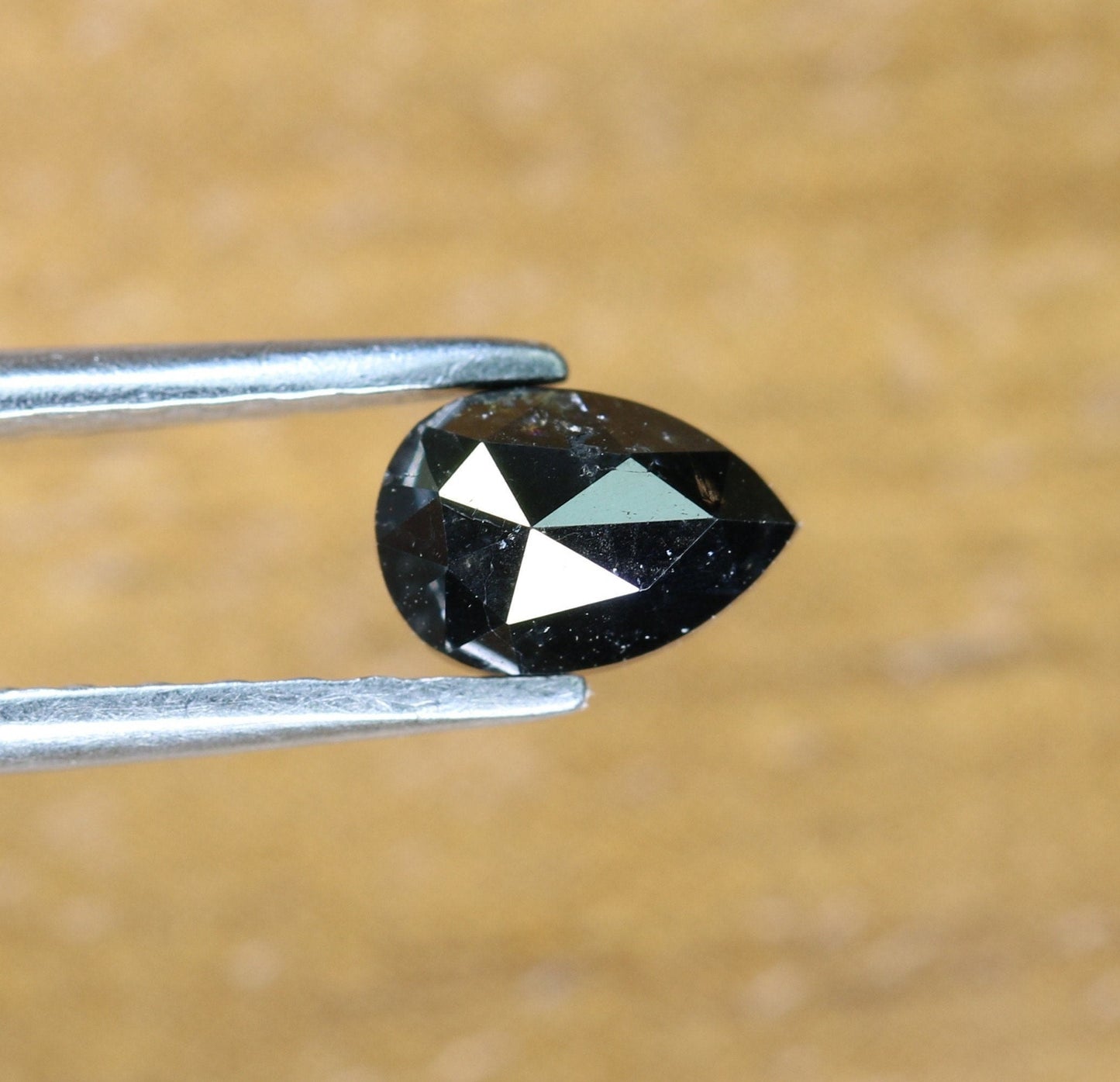 0.48 CT Black Pear Cut 6 MM Real Loose Polished Fancy Diamond For Engagement Ring, GIft for Your Loved OnesFor Gold Ring Diamonds