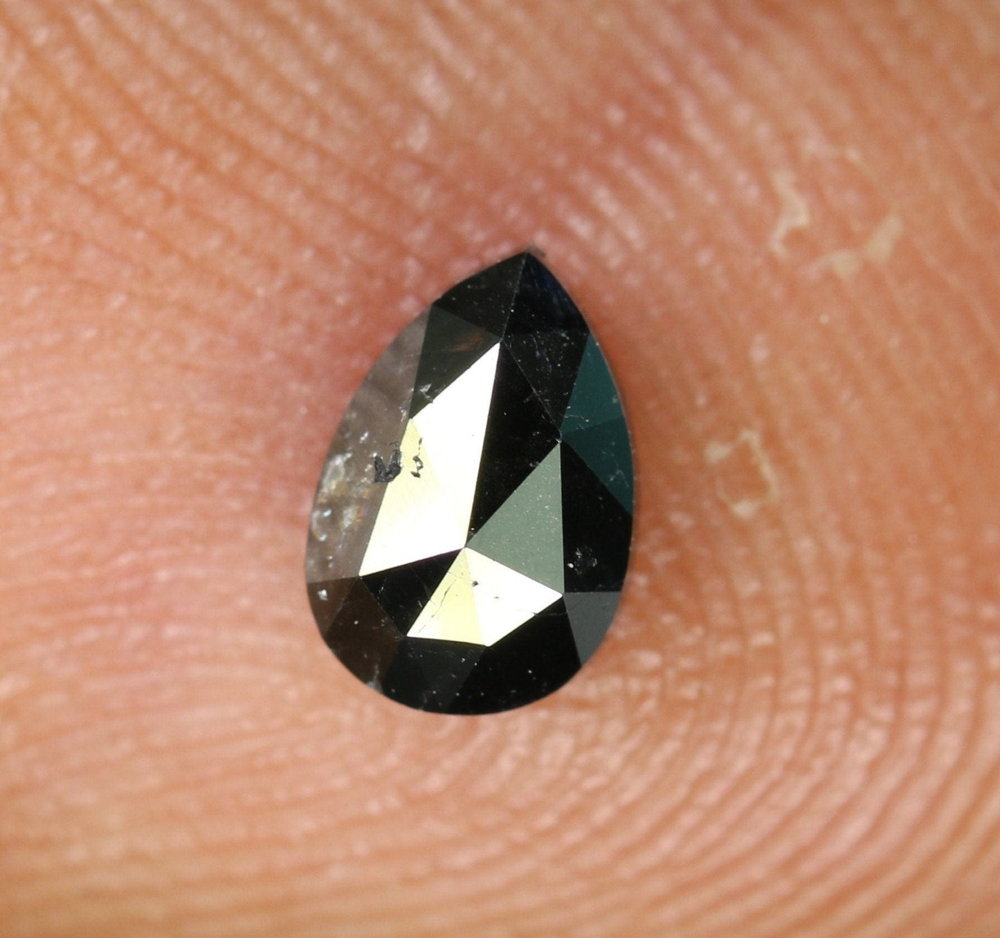 0.48 CT Black Pear Cut 6 MM Real Loose Polished Fancy Diamond For Engagement Ring, GIft for Your Loved OnesFor Gold Ring Diamonds