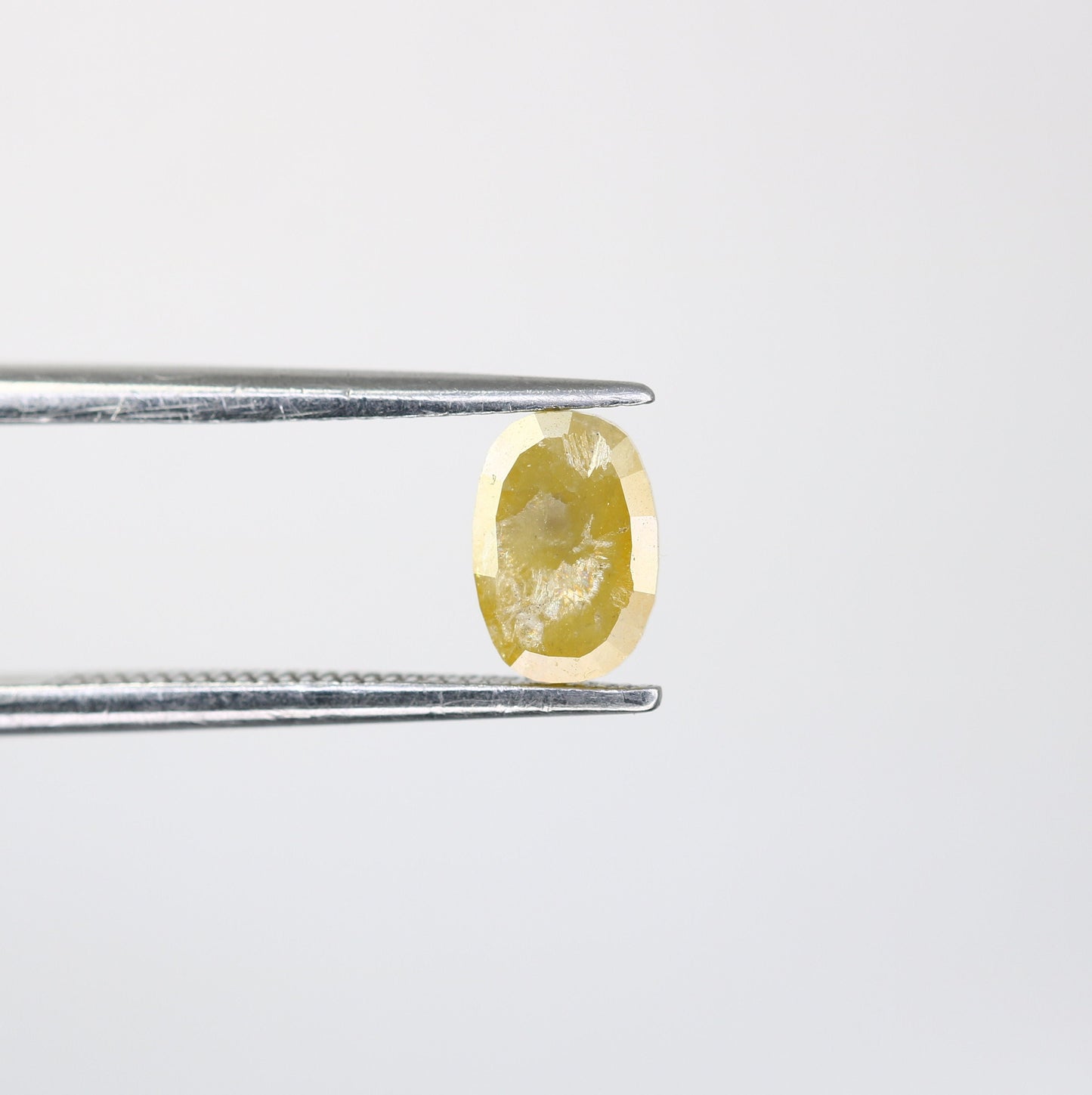 Rose Cut Yellow Oval Fancy Diamond Ring in Gold Setting - Unique Fancy Diamond Jewelry for Distinctive Style and Special Occasions