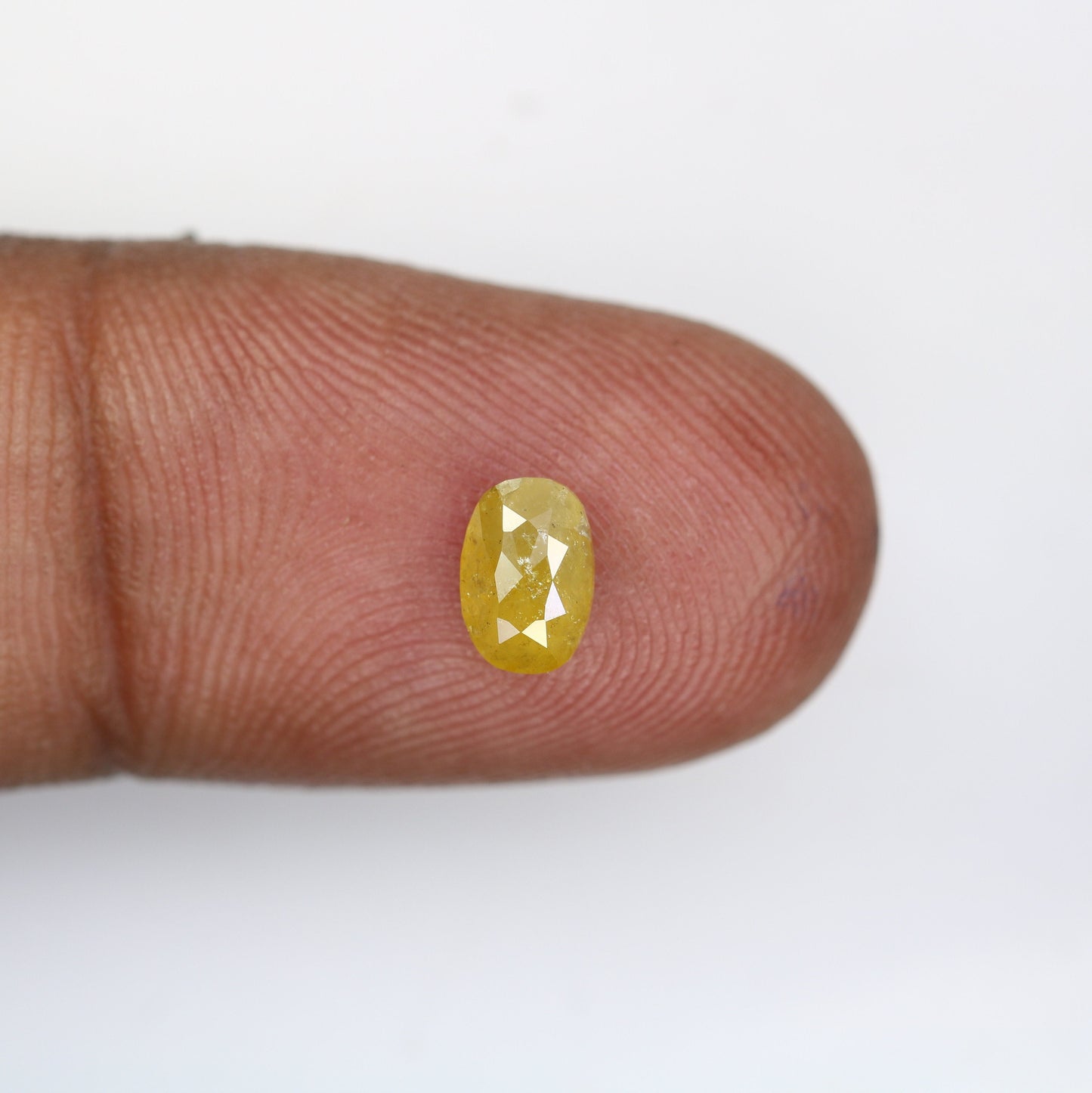 Rose Cut Yellow Oval Fancy Diamond Ring in Gold Setting - Unique Fancy Diamond Jewelry for Distinctive Style and Special Occasions