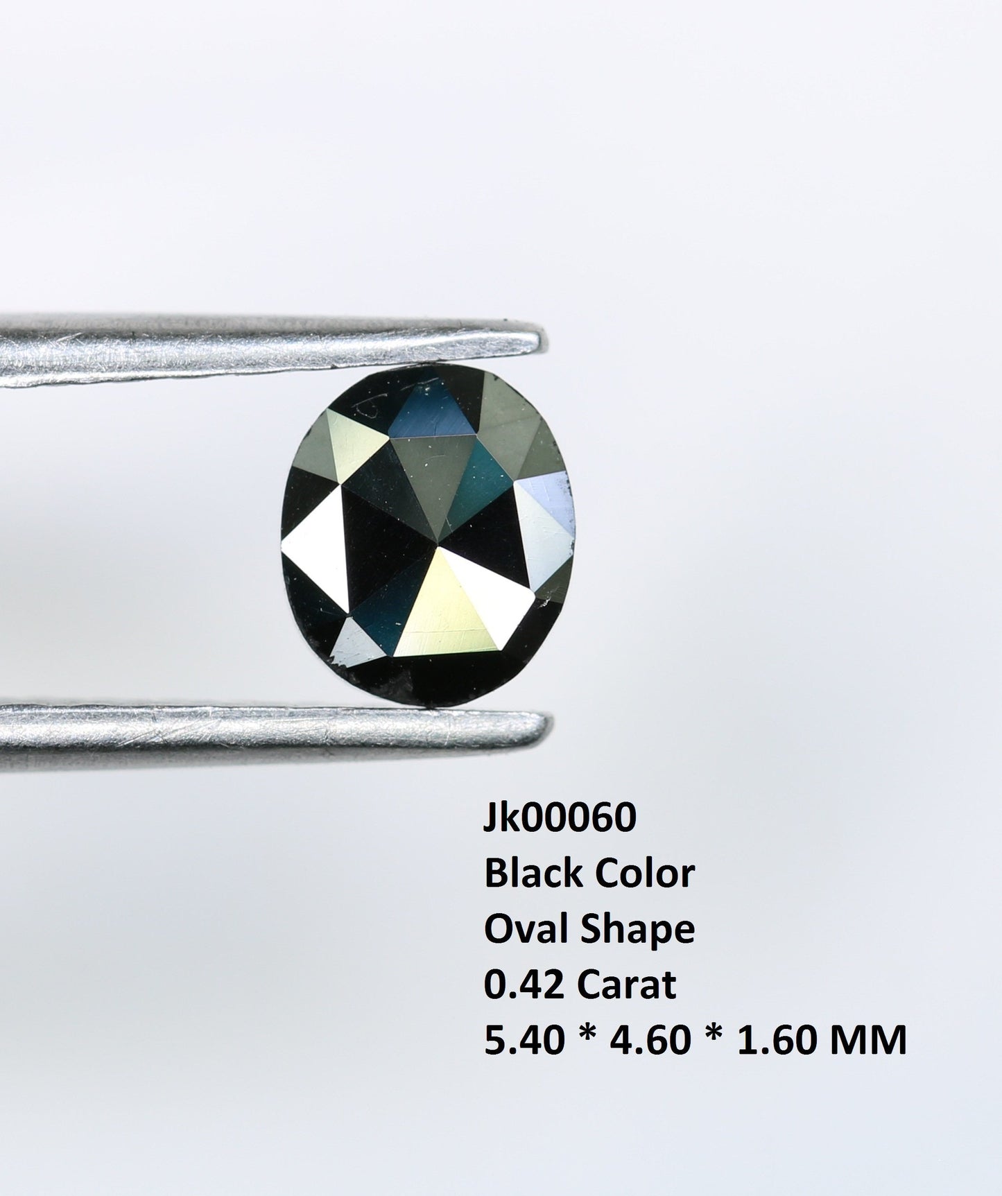 0.42 CT Black Oval Diamond 5.40 MM - Elegant Pendant or Necklace, Ideal Christmas Gift for Her & Unique Diamond Jewelry Piece