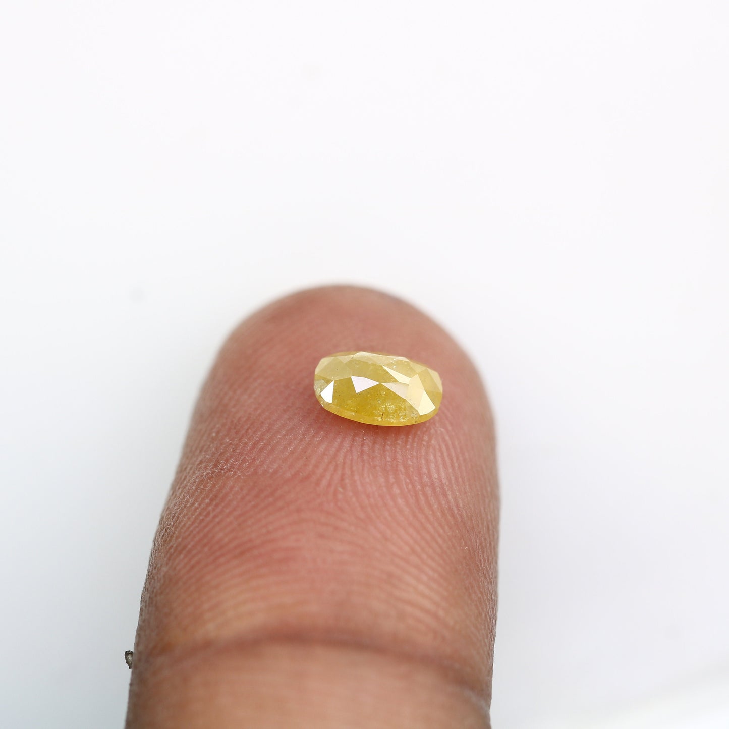 Rose Cut Yellow Oval Fancy Diamond Ring in Gold Setting - Unique Fancy Diamond Jewelry for Distinctive Style and Special Occasions