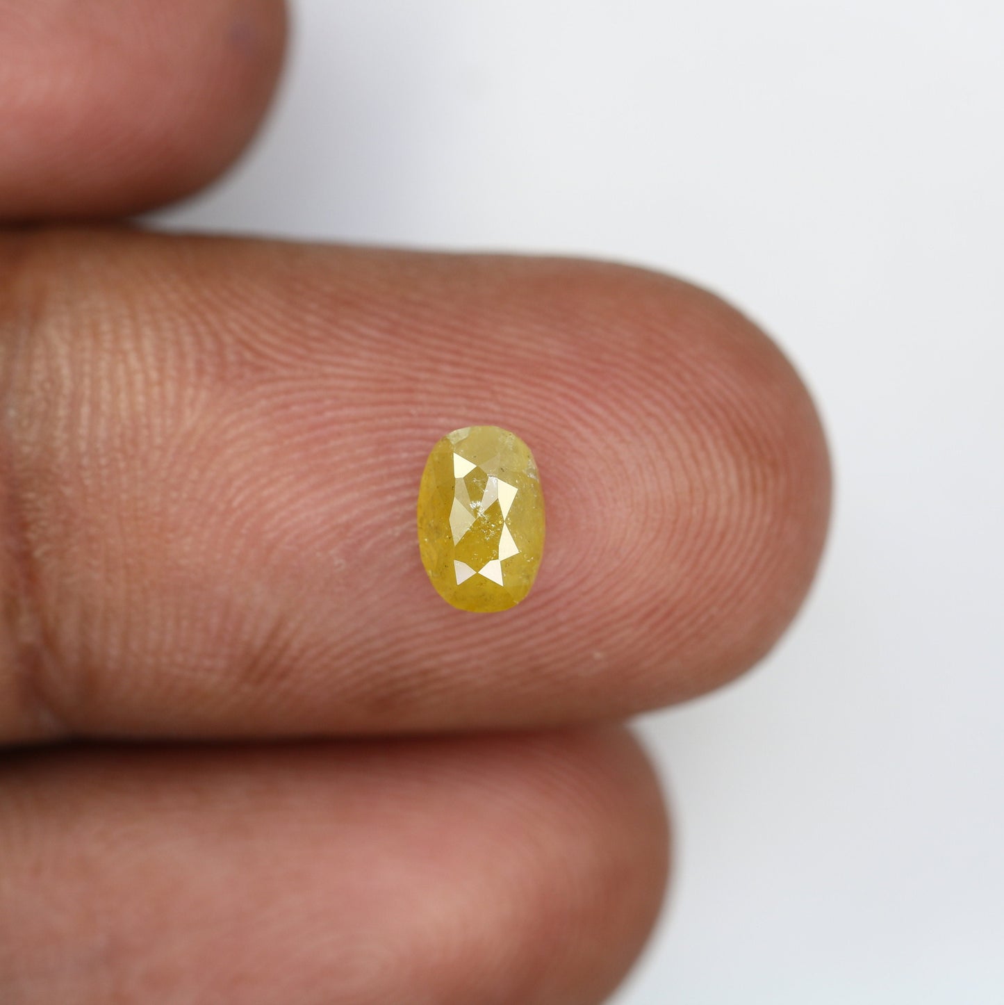 Rose Cut Yellow Oval Fancy Diamond Ring in Gold Setting - Unique Fancy Diamond Jewelry for Distinctive Style and Special Occasions