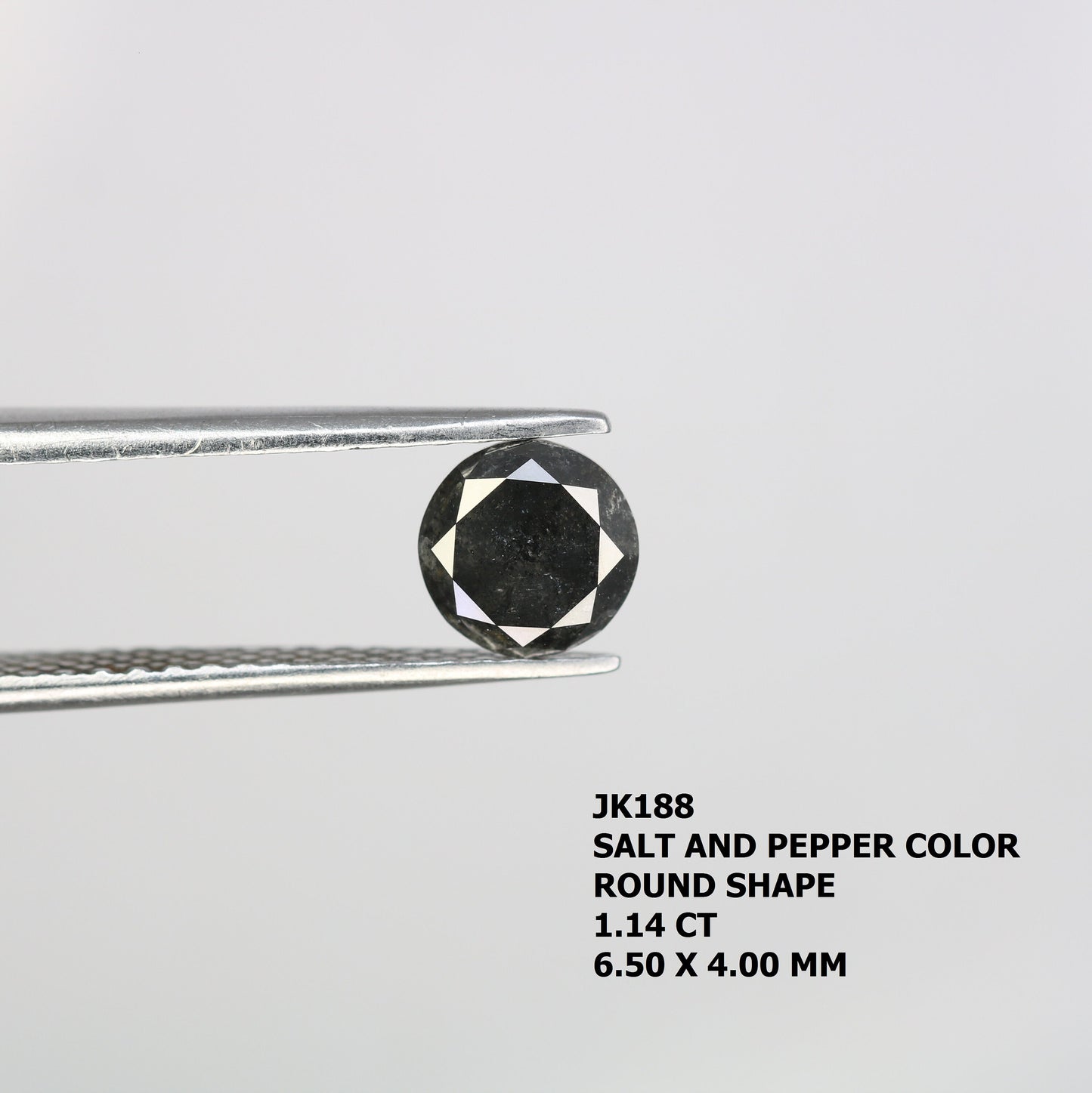 1.14 CT Natural Black Salt and Pepper Round Diamond RingFor Gold Ring Diamonds