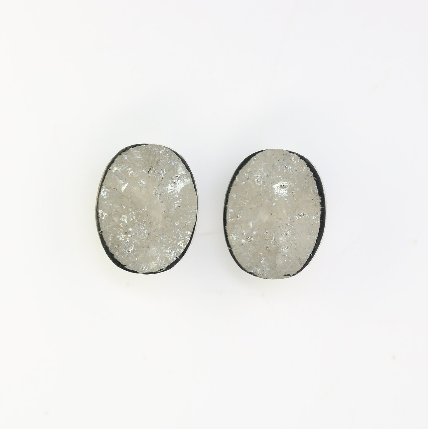 Natural Loose Oval Cut Pair Diamond Salt And Pepper Oval Cut Diamond Natural Diamond Black Grey Oval Rose Cut Diamond Diamonds