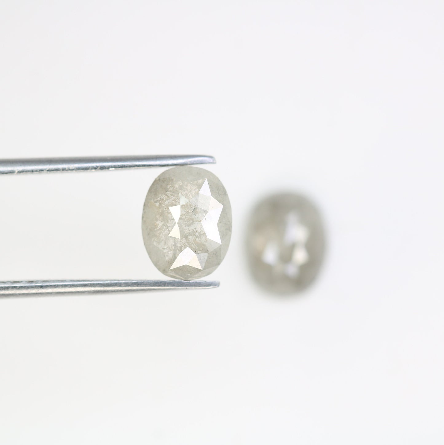 Natural Loose Oval Cut Pair Diamond Salt And Pepper Oval Cut Diamond Natural Diamond Black Grey Oval Rose Cut Diamond Diamonds