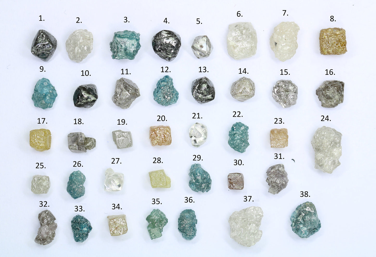Antique Natural Rough Diamonds | Unique Loose Gemstones in Mixed Shapes | Earth-Mined Diamonds for Custom Jewelry