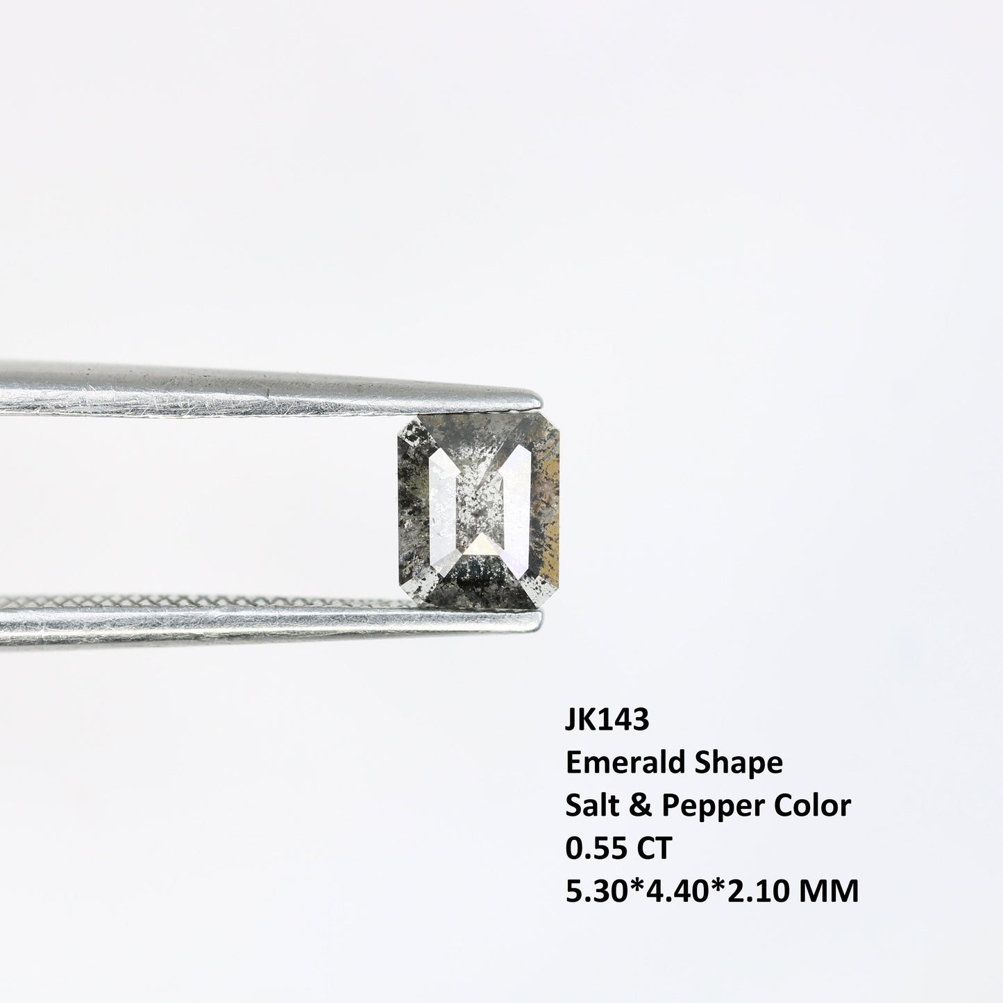 Salt and Pepper Emerald Shape Diamond - Natural Loose Emerald Cut Diamond - Ideal for Emerald Engagement Ring - Custom Jewelry Option