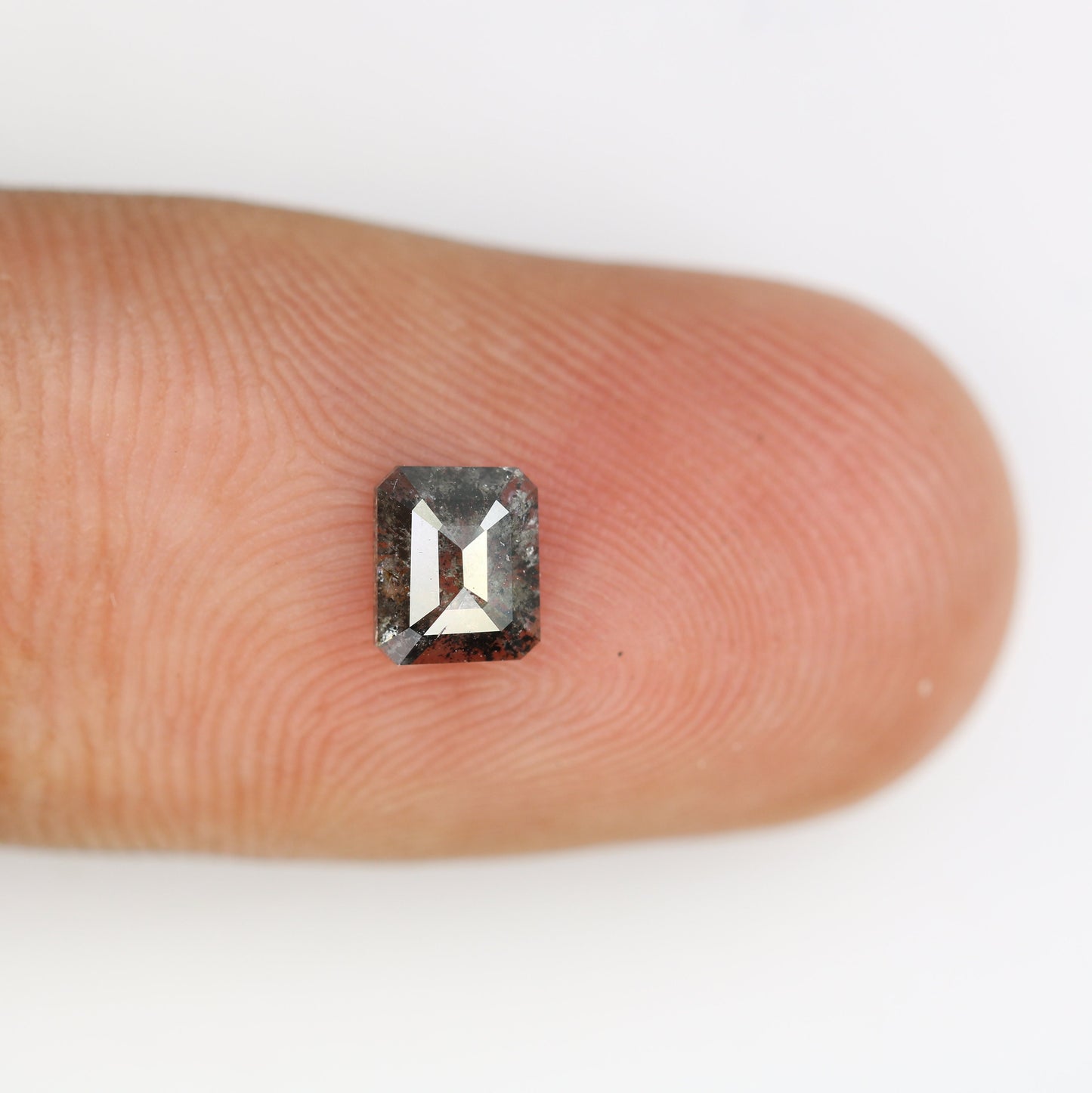 Salt and Pepper Emerald Shape Diamond - Natural Loose Emerald Cut Diamond - Ideal for Emerald Engagement Ring - Custom Jewelry Option