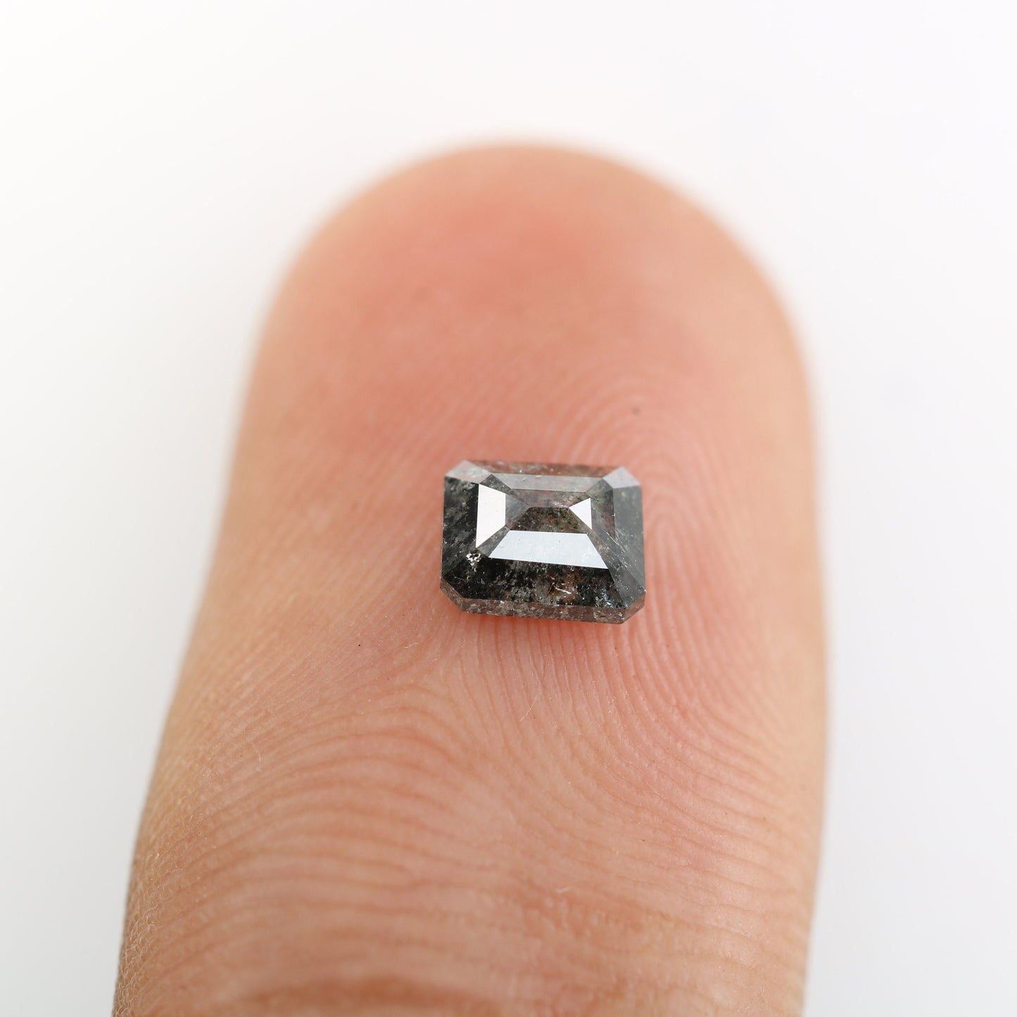 Salt and Pepper Emerald Shape Diamond - Natural Loose Emerald Cut Diamond - Ideal for Emerald Engagement Ring - Custom Jewelry Option