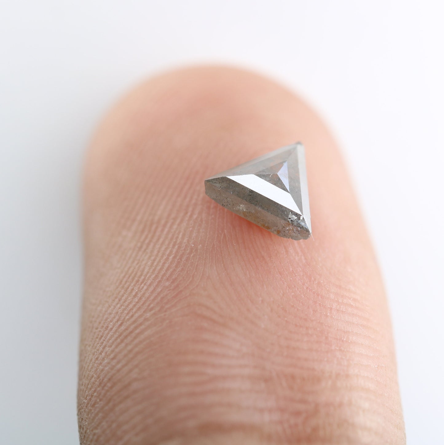 0.73 CT Salt and Pepper Triangle Cut Diamond, Natural Loose Unique Diamonds, For bracelet & pendant necklace, Victorian jewelry women gift