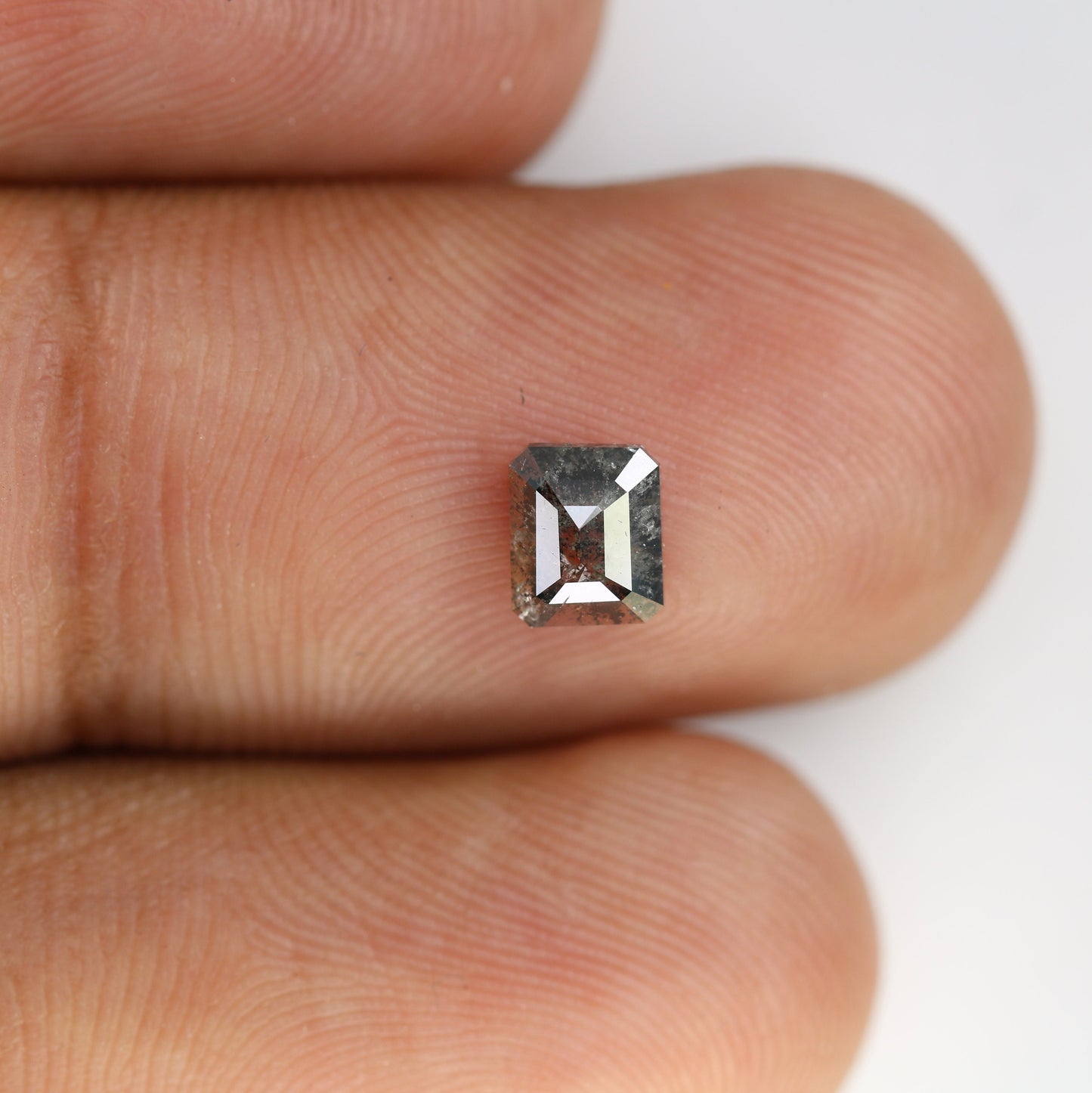 Salt and Pepper Emerald Shape Diamond - Natural Loose Emerald Cut Diamond - Ideal for Emerald Engagement Ring - Custom Jewelry Option