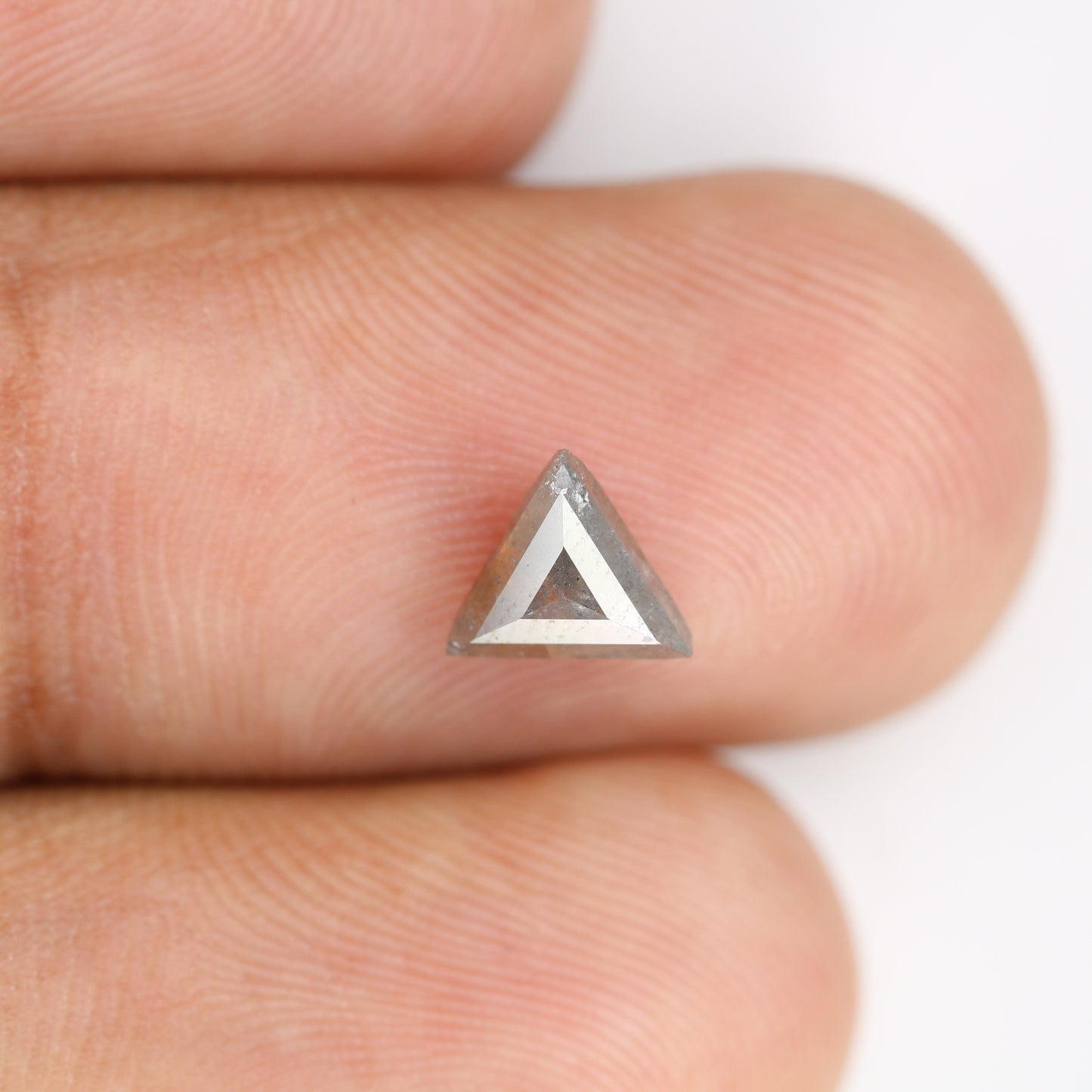 0.73 CT Salt and Pepper Triangle Cut Diamond, Natural Loose Unique Diamonds, For bracelet & pendant necklace, Victorian jewelry women gift