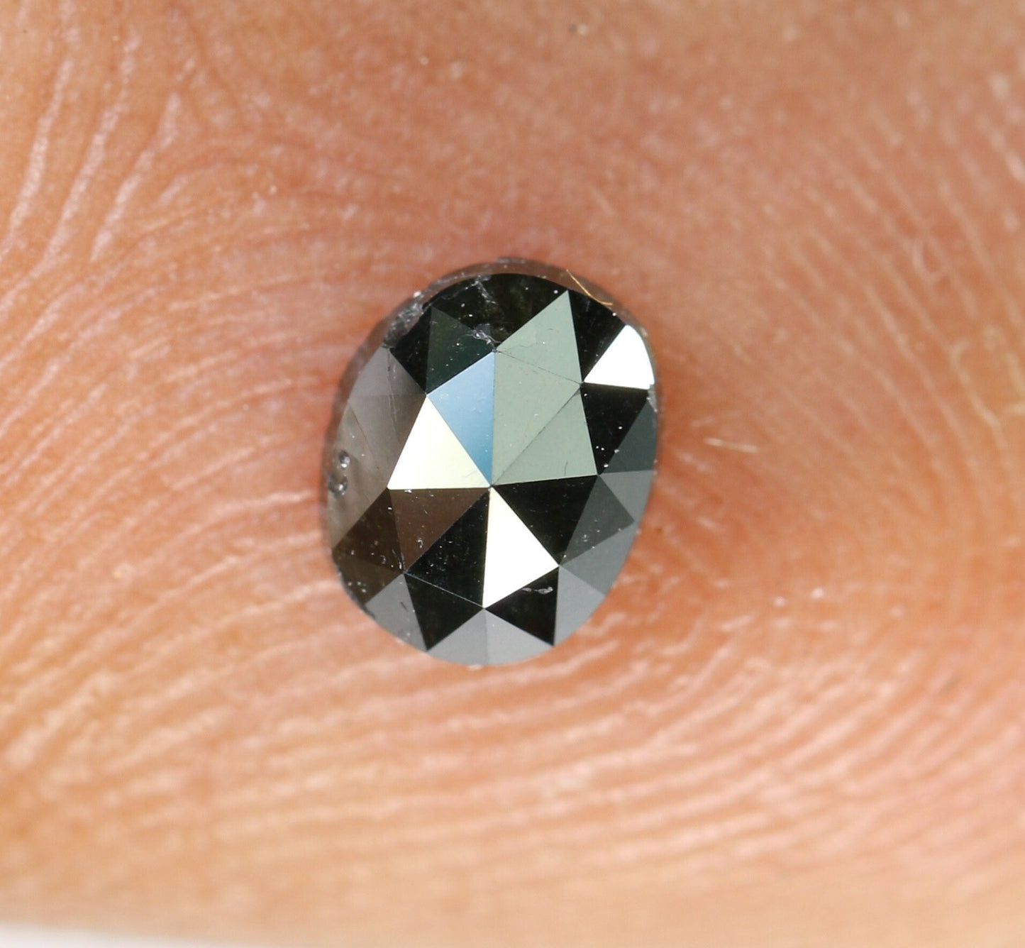 0.42 CT Natural Loose Black Oval Cut Diamond 5 MM - Antique Gemstone at Wholesale Price, Ideal for Jewelry Making & Unique Designs