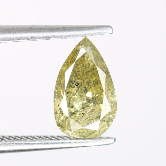 0.95 CT Natural Light Yellow Pear Cut Real Diamond for Engagement Ring | Loose Diamond for Gold Ring | Unique Gemstone Jewelry