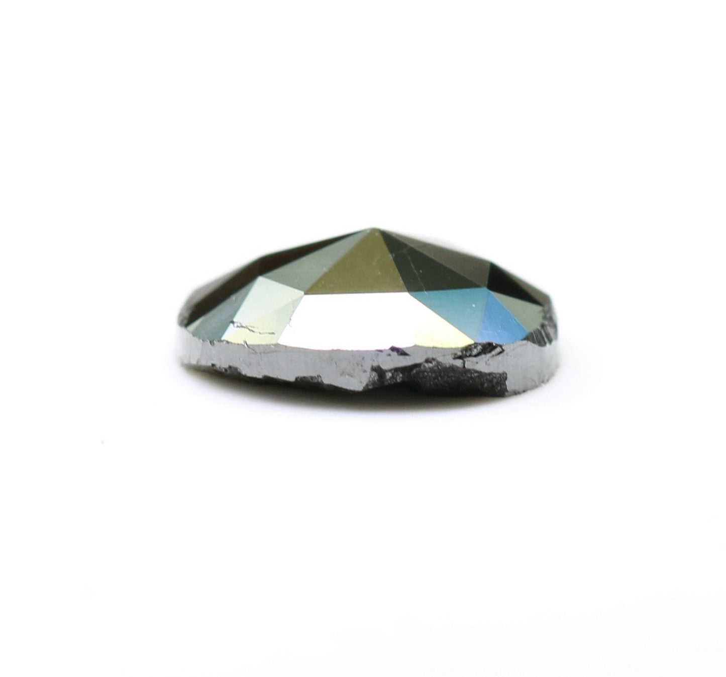 0.54 CT Rose Cut Oval Black Diamond 6 MM - Perfect for Engagement Ring, Anniversary, or Birthday Gift & Gold Ring Jewelry for Her