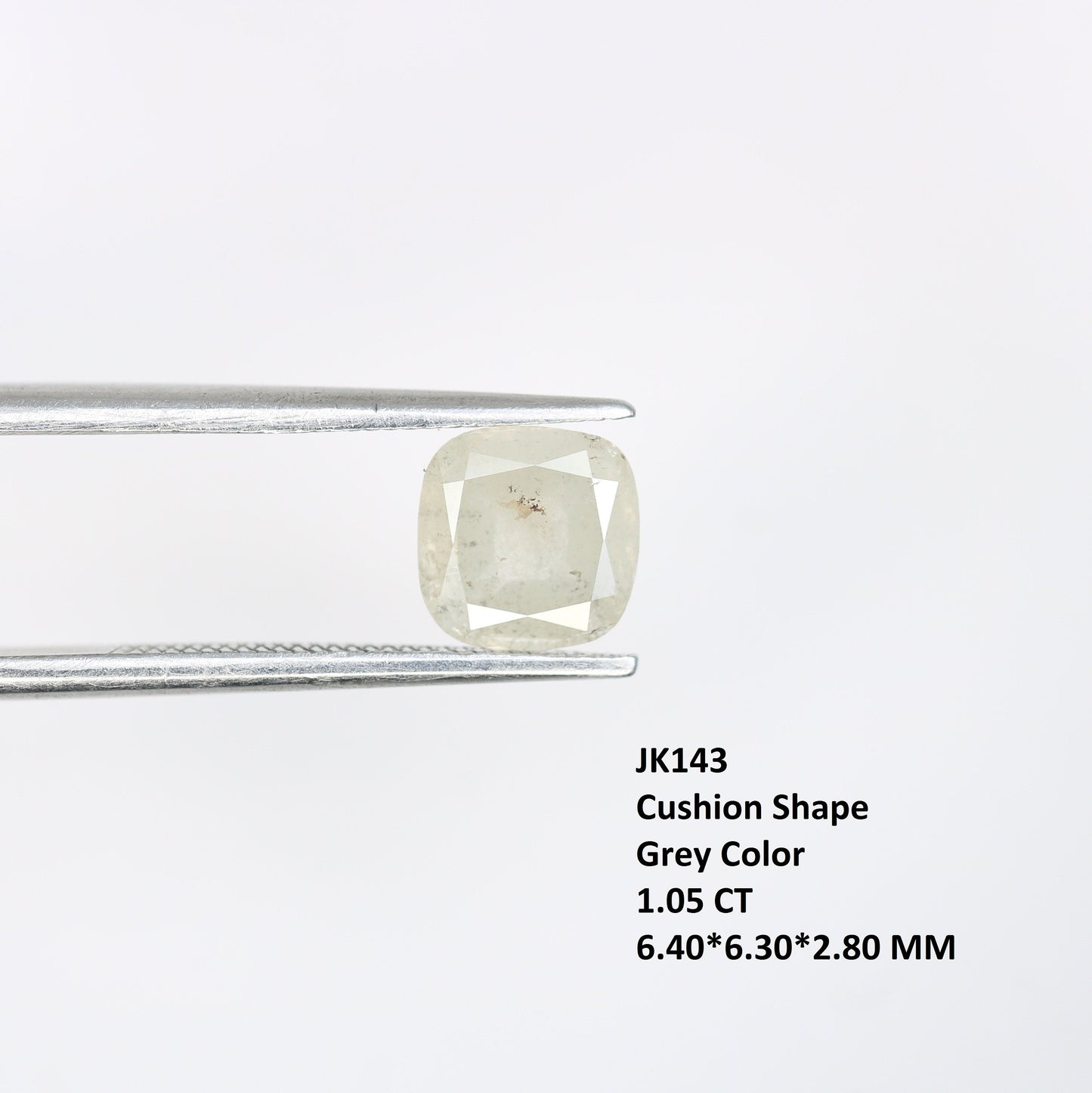 1.05 CT Natural Salt and Pepper Cushion Cut Diamond - Ideal for Engagement Rings, Earrings & Pendants, Wholesale Jewelry for Unique Designs