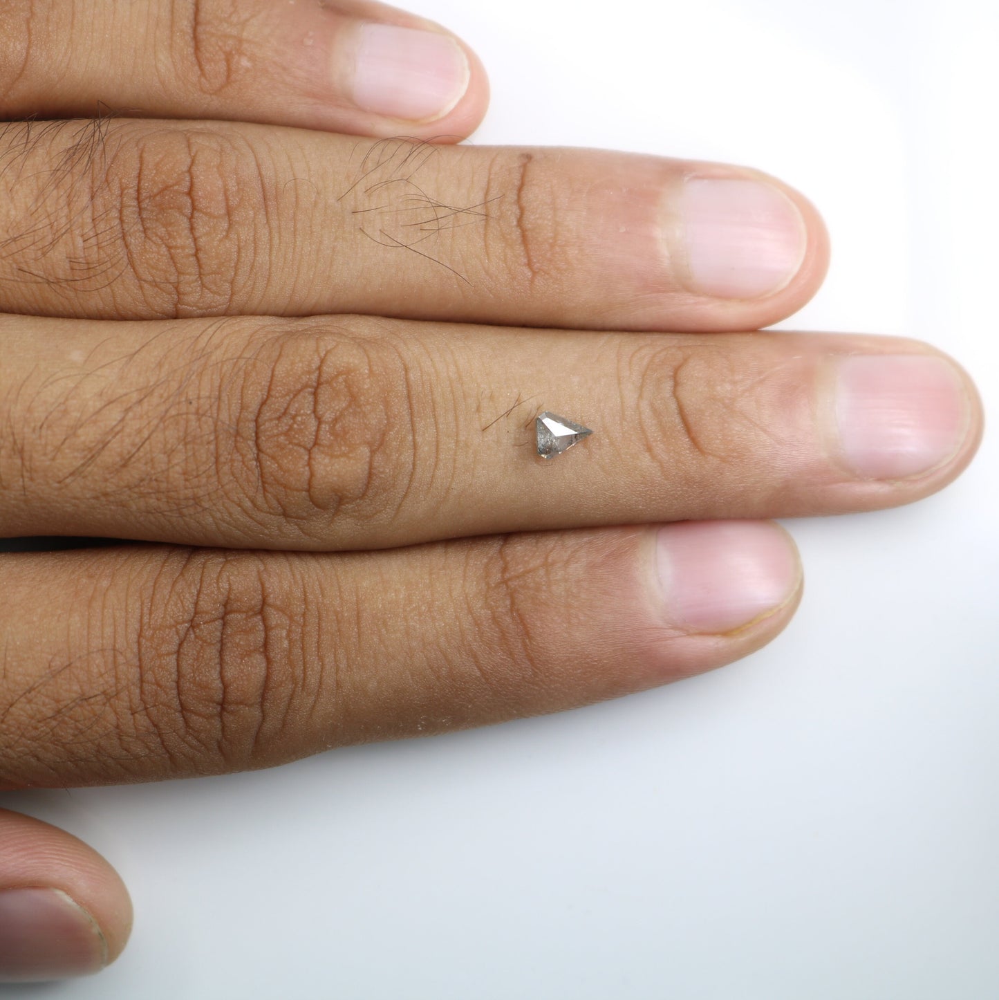 0.33 CT Unique Shield Cut Salt and Pepper Diamond For handmade necklace pendant Black/Grey crystal Diamond for Engagement Gold Ring Gift