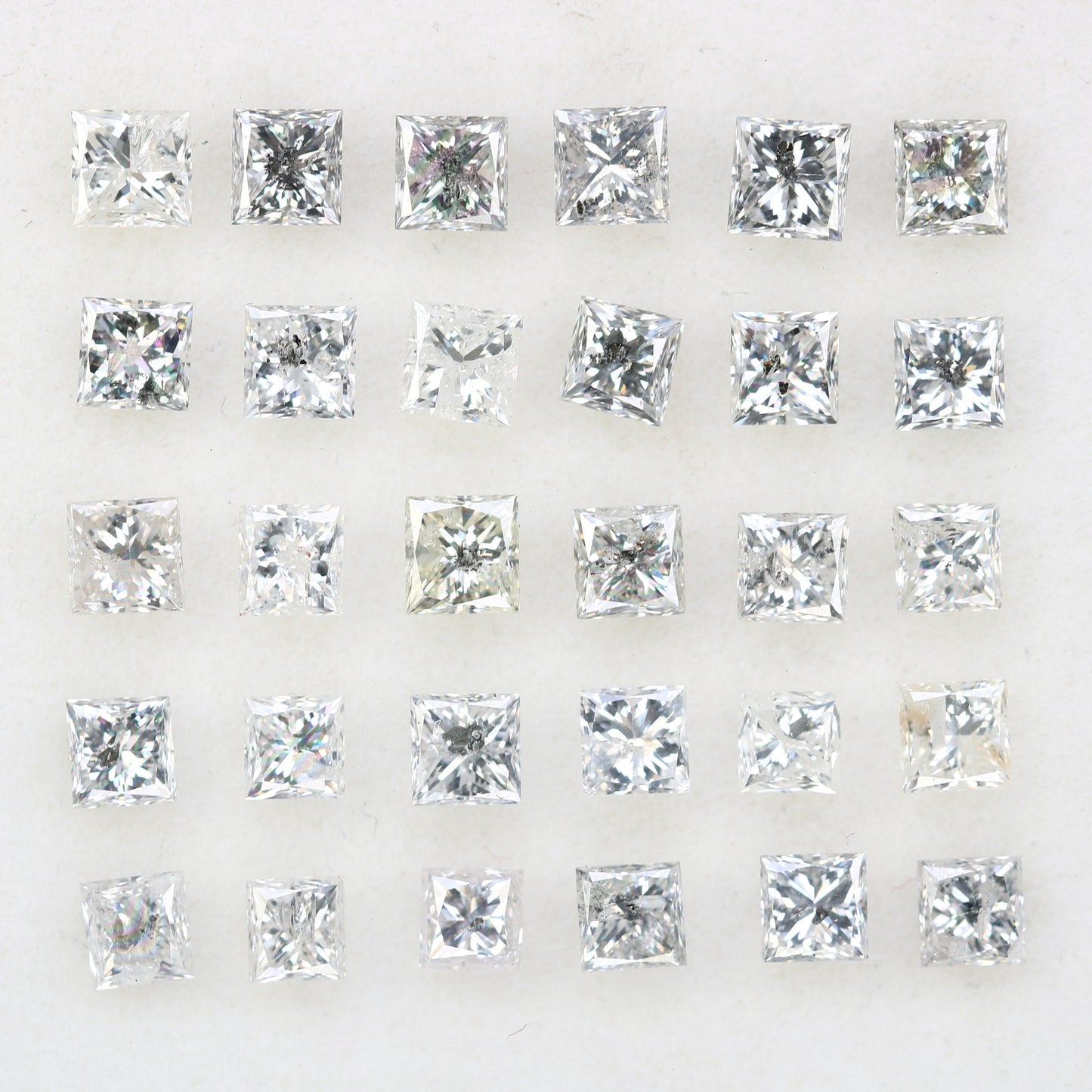 Unique Princess Cut Salt and Pepper Diamonds | Loose Galaxy-Inspired Gemstones for Engagement Rings | Mixed Shape Jewelry Gifts