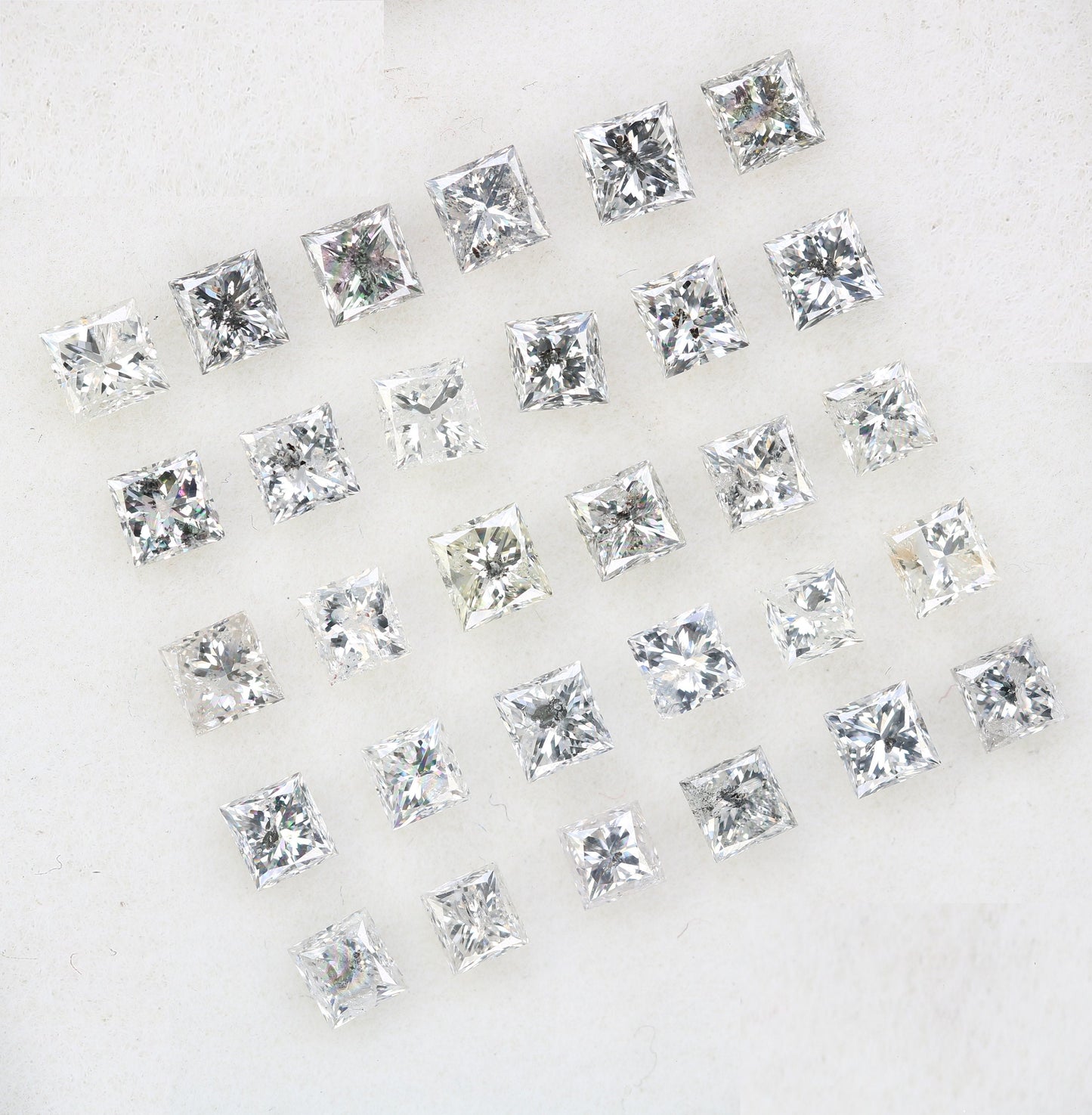 Unique Princess Cut Salt and Pepper Diamonds | Loose Galaxy-Inspired Gemstones for Engagement Rings | Mixed Shape Jewelry Gifts