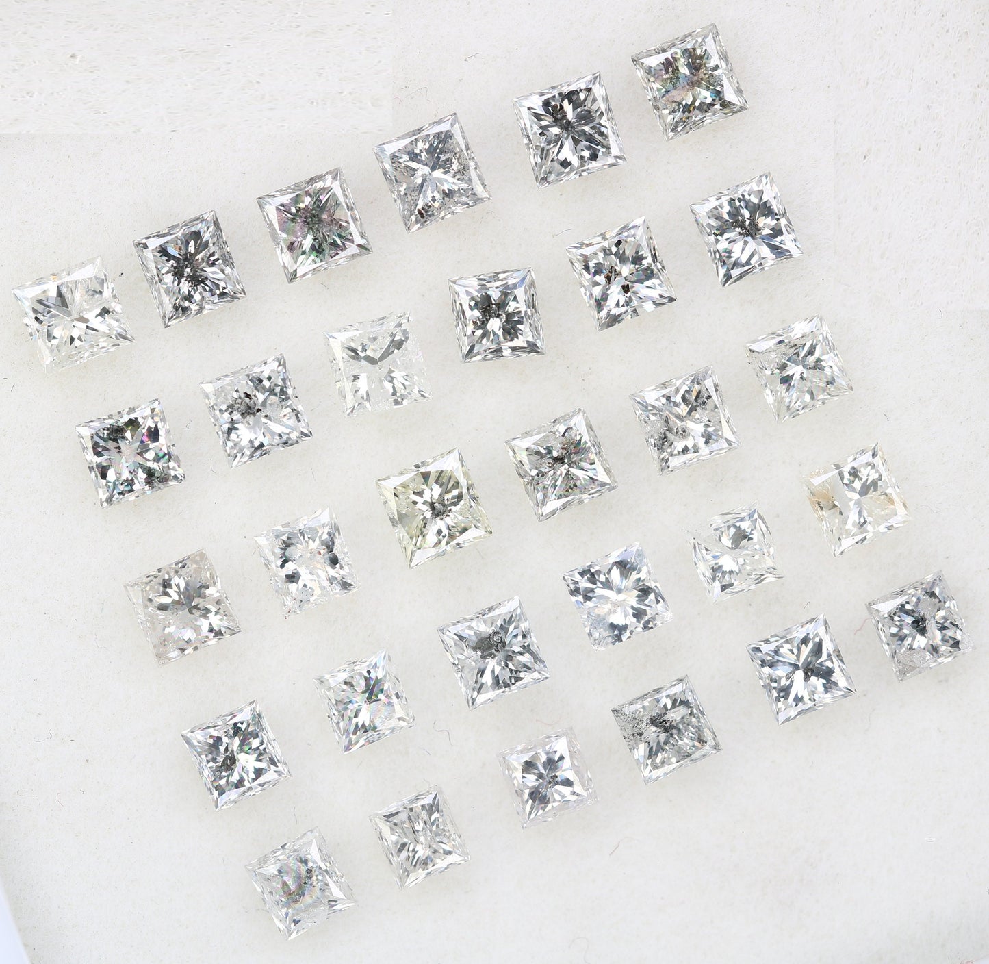 Unique Princess Cut Salt and Pepper Diamonds | Loose Galaxy-Inspired Gemstones for Engagement Rings | Mixed Shape Jewelry Gifts