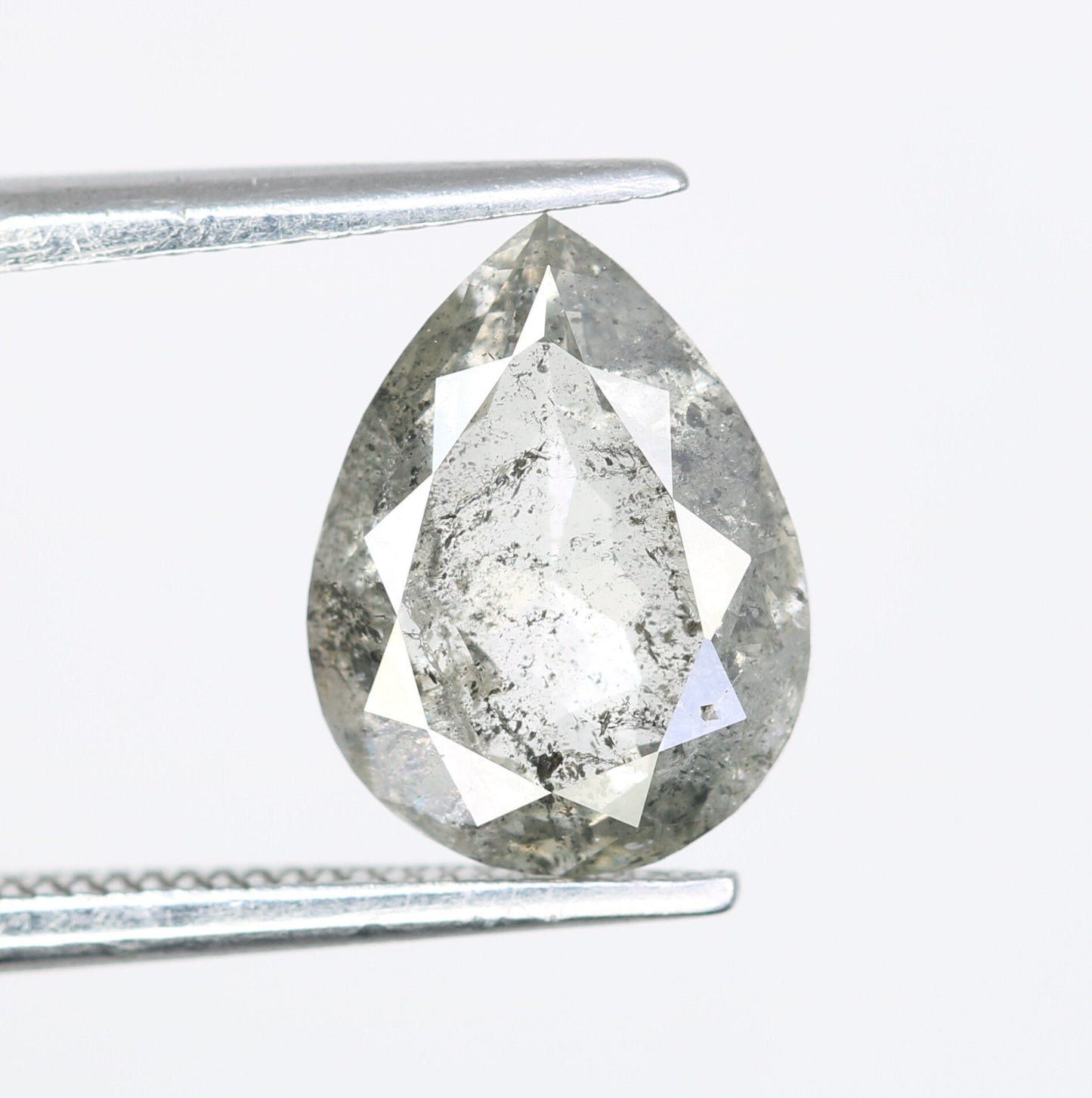 3 CT Natural Loose Salt and Pepper Diamonds | Mixed Round and Pear Shapes for Gold Jewelry | Unique Engagement Ring Gifts for Him and Her