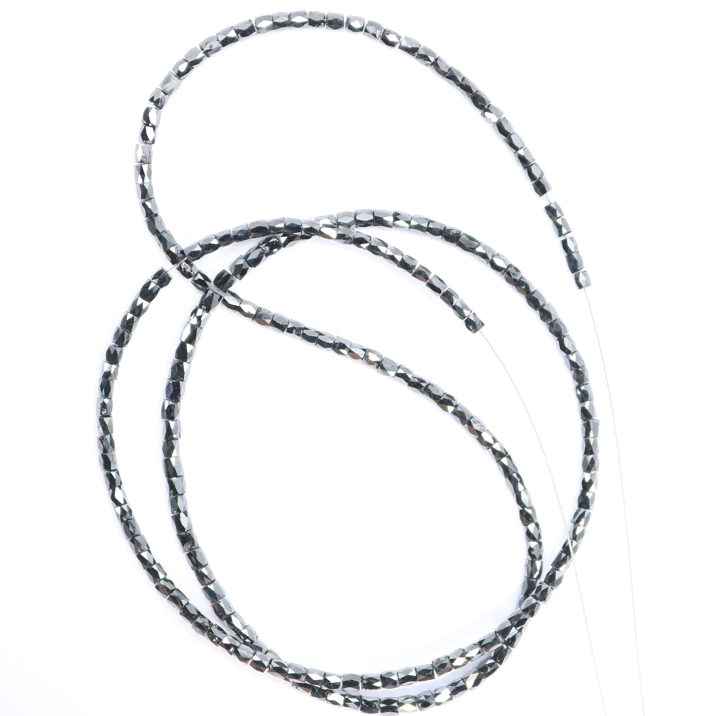 Natural Raw Black Diamond Beads | One-of-a-Kind Art Deco & Retro Necklace | Unique Vintage Jewelry Handmade Craft Supplies for Women