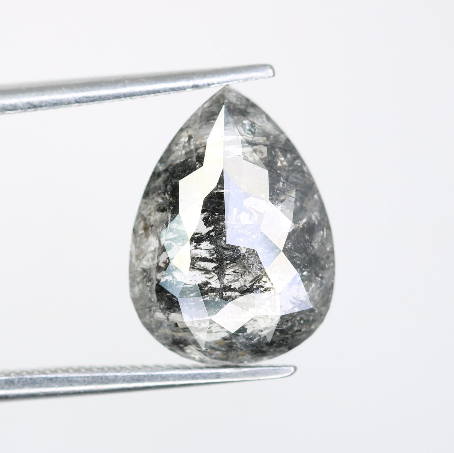 3 CT Natural Loose Salt and Pepper Diamonds | Mixed Round and Pear Shapes for Gold Jewelry | Unique Engagement Ring Gifts for Him and Her