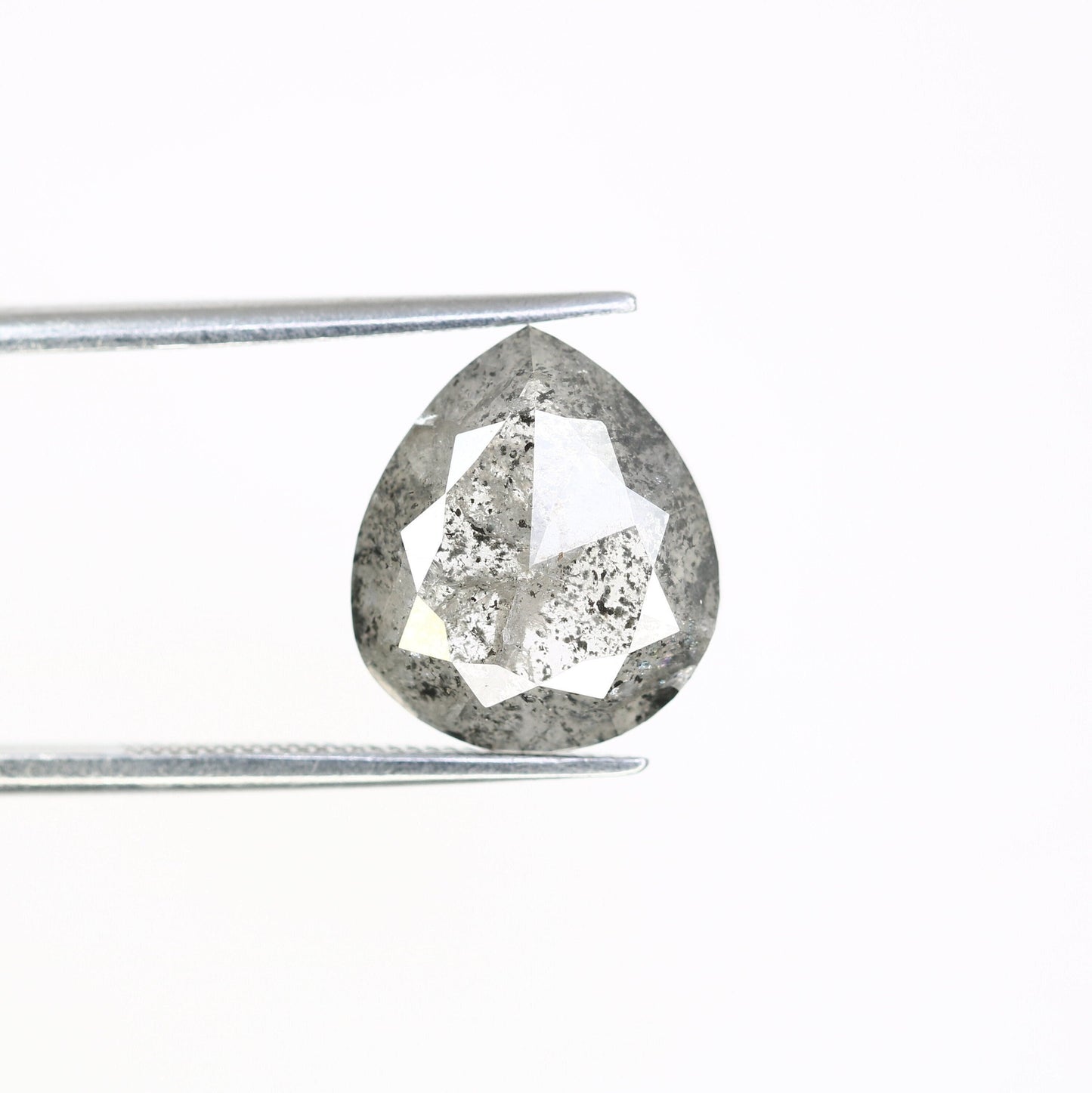4.20 CT Pear Salt and Pepper Grey Galaxy Diamond | Anniversary Ring Gem | Perfect Gift for Wife, Girlfriend, or Daughter
