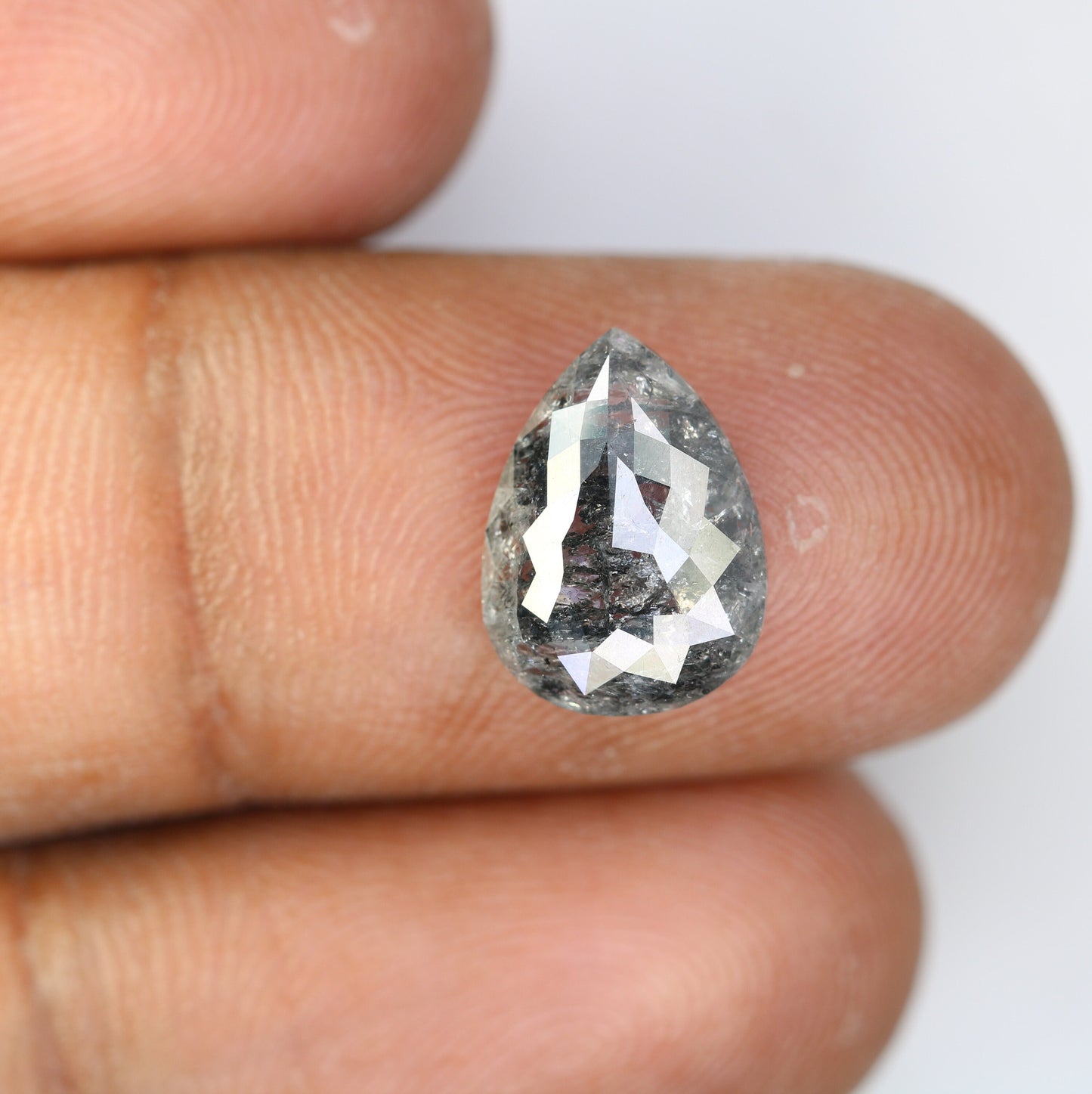 3 CT Natural Loose Salt and Pepper Diamonds | Mixed Round and Pear Shapes for Gold Jewelry | Unique Engagement Ring Gifts for Him and Her