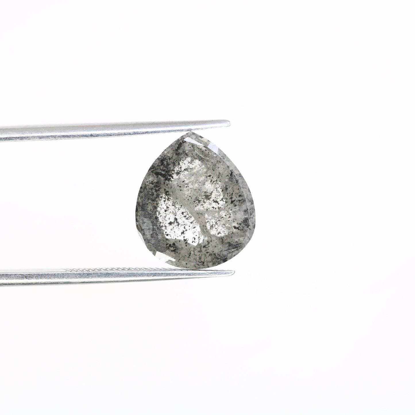 4.20 CT Pear Salt and Pepper Grey Galaxy Diamond | Anniversary Ring Gem | Perfect Gift for Wife, Girlfriend, or Daughter