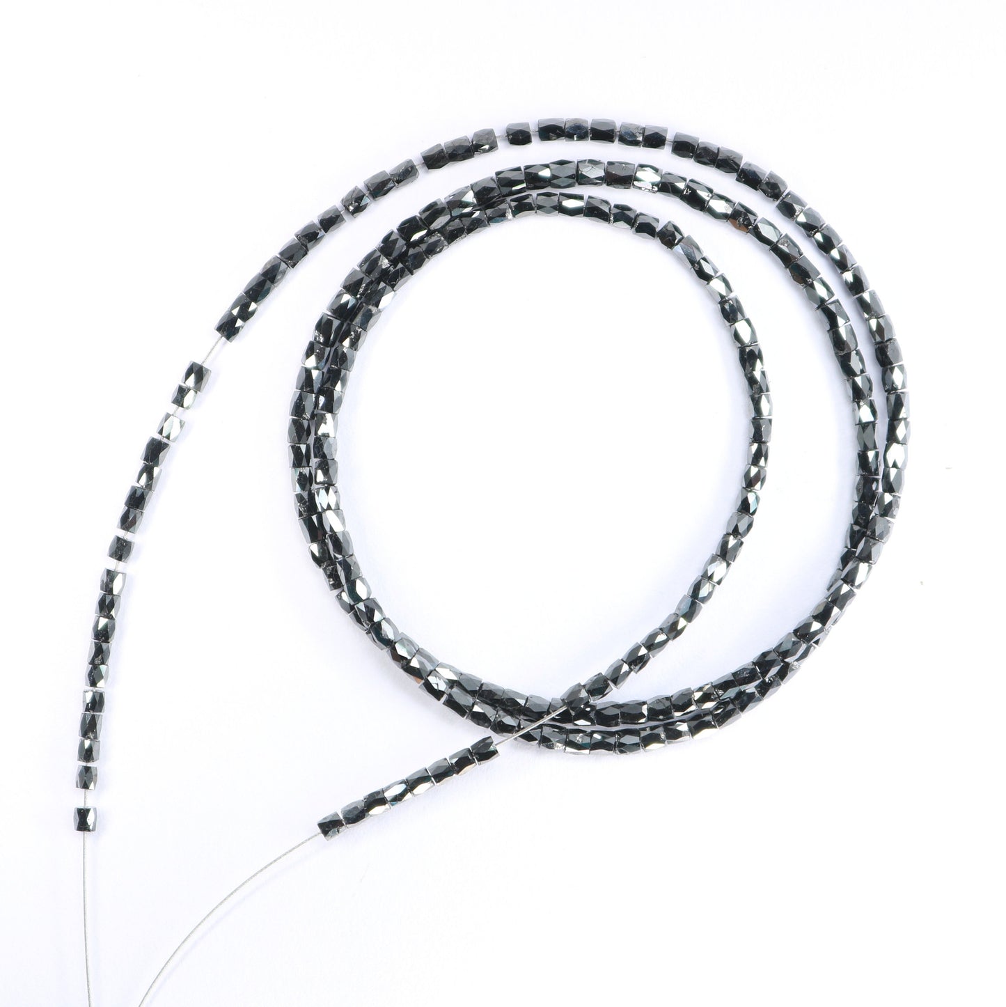 Natural Raw Black Diamond Beads | One-of-a-Kind Art Deco & Retro Necklace | Unique Vintage Jewelry Handmade Craft Supplies for Women