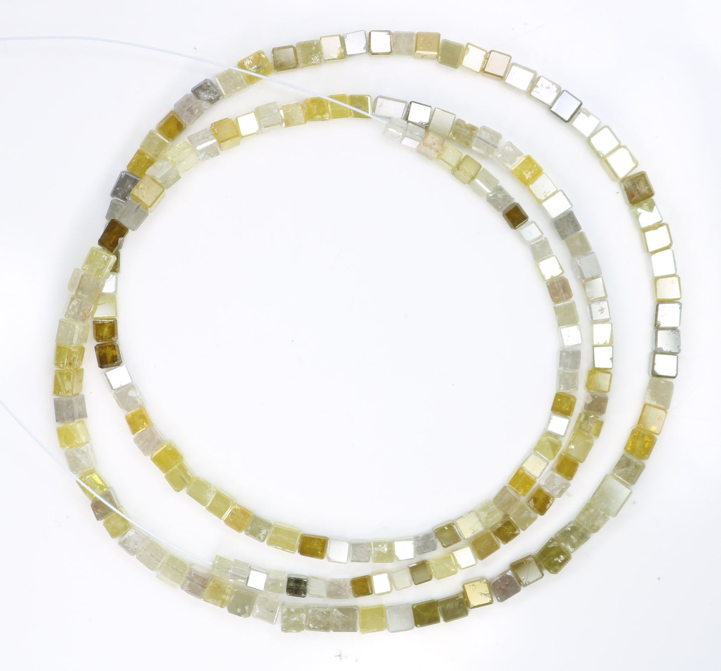 34.0 CT Natural Raw Rough Diamond Beads | Faceted Loose Gems for Artisan Vintage Necklaces | Jewelry Making & Handmade Craft