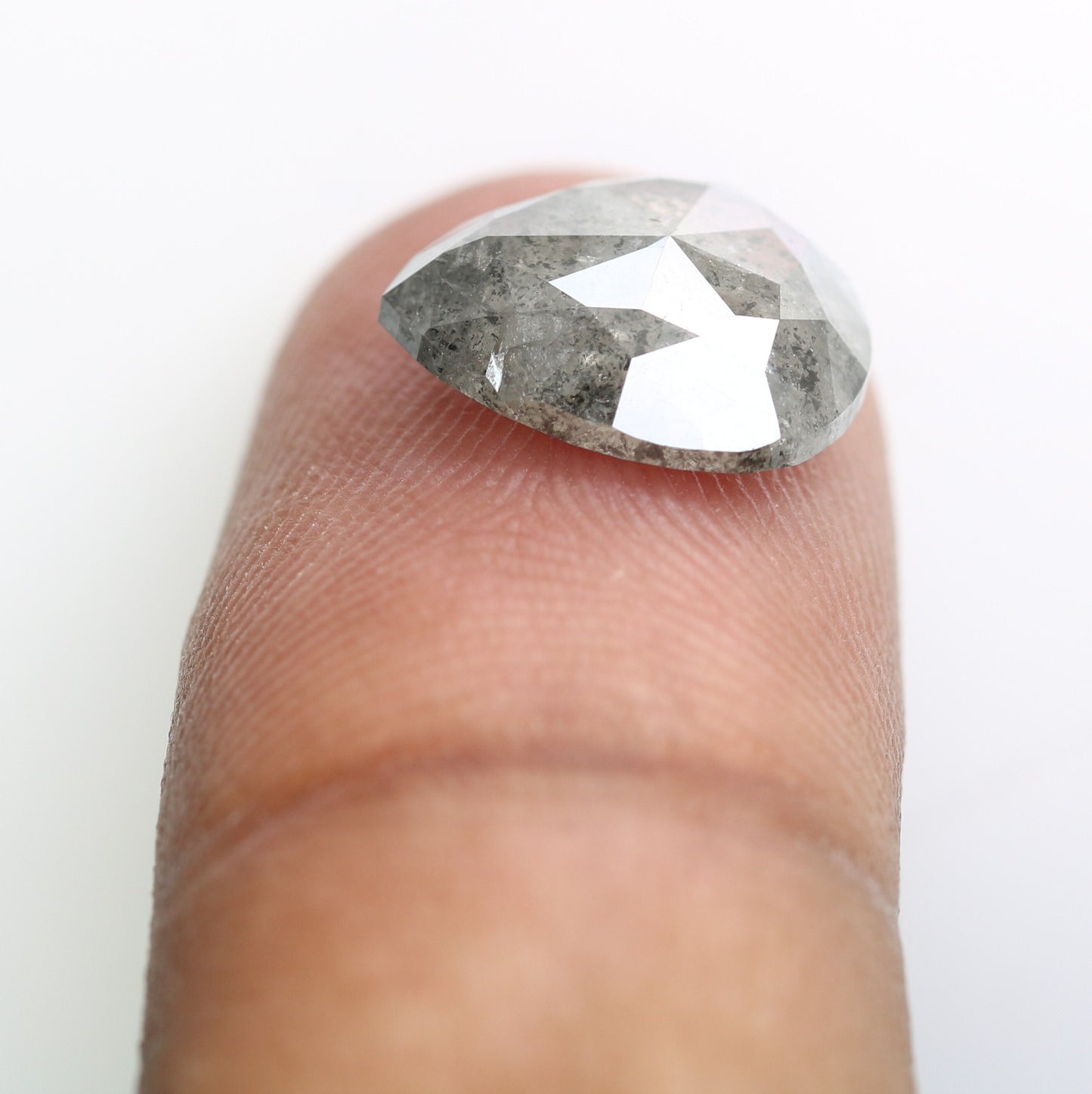 4.20 CT Pear Salt and Pepper Grey Galaxy Diamond | Anniversary Ring Gem | Perfect Gift for Wife, Girlfriend, or Daughter
