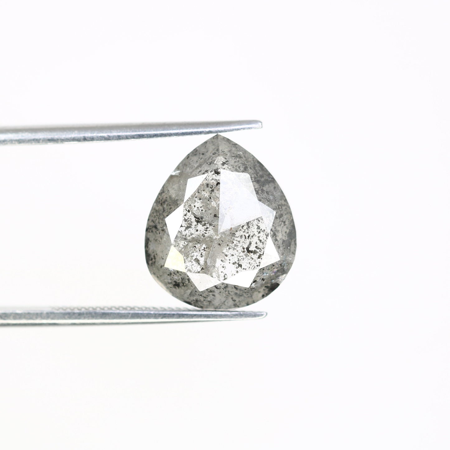 4.20 CT Pear Salt and Pepper Grey Galaxy Diamond | Anniversary Ring Gem | Perfect Gift for Wife, Girlfriend, or Daughter