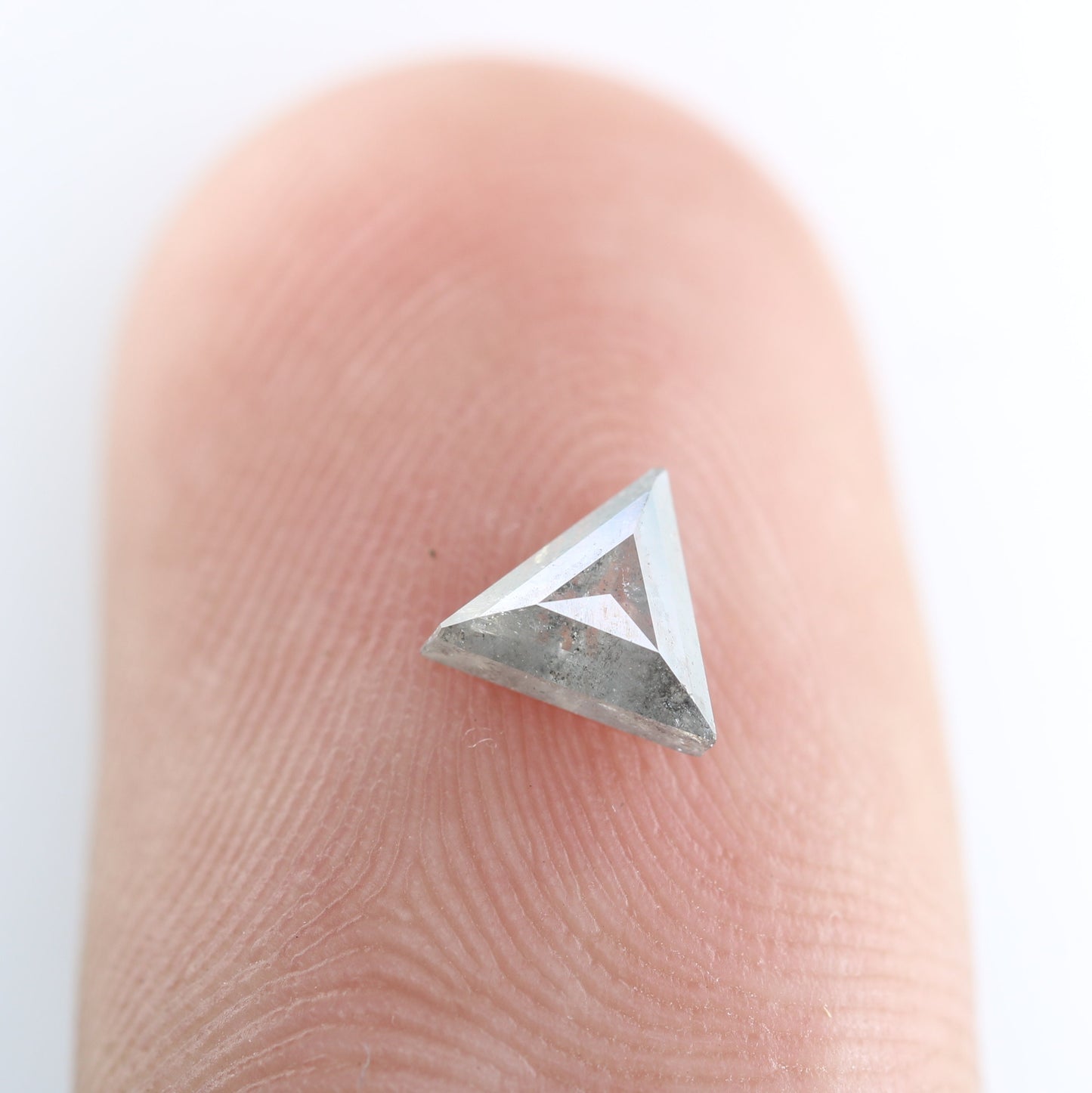 0.47 CT Salt and Pepper Triangle Cut Loose Diamond, Natural Grey Diamonds, For bracelet & pendant necklace, Victorian jewelry women gift