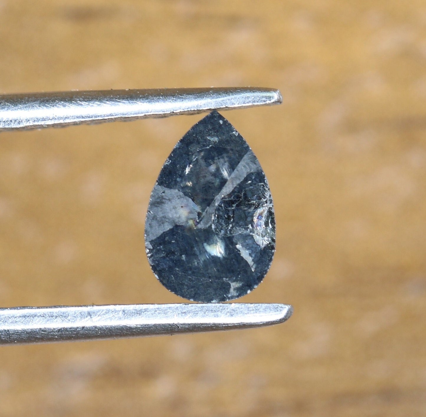 0.48 CT Black Pear Cut Real Diamond For Wedding/Engagement Ring ll Gift For HerFor Gold Ring Diamonds