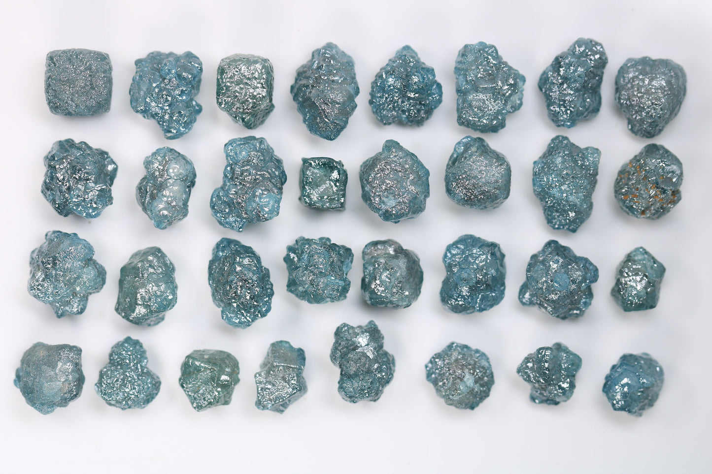 Lot of Raw Natural Blue Diamonds | Earth-Mined Loose Rough Uncut Gemstones | Unique Jewelry Gifts for Men and Women